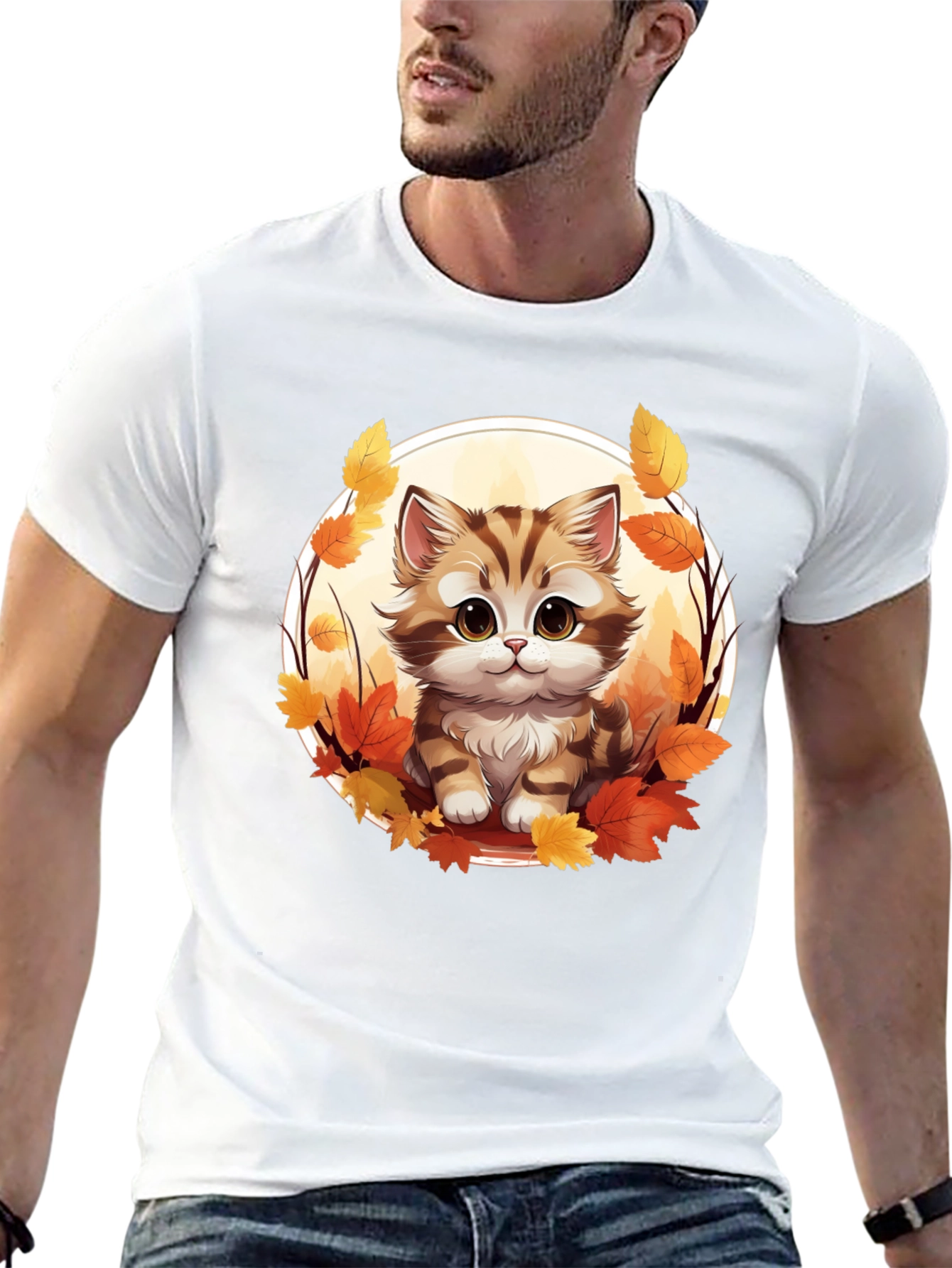 Cute Autumn Kitten T-Shirt