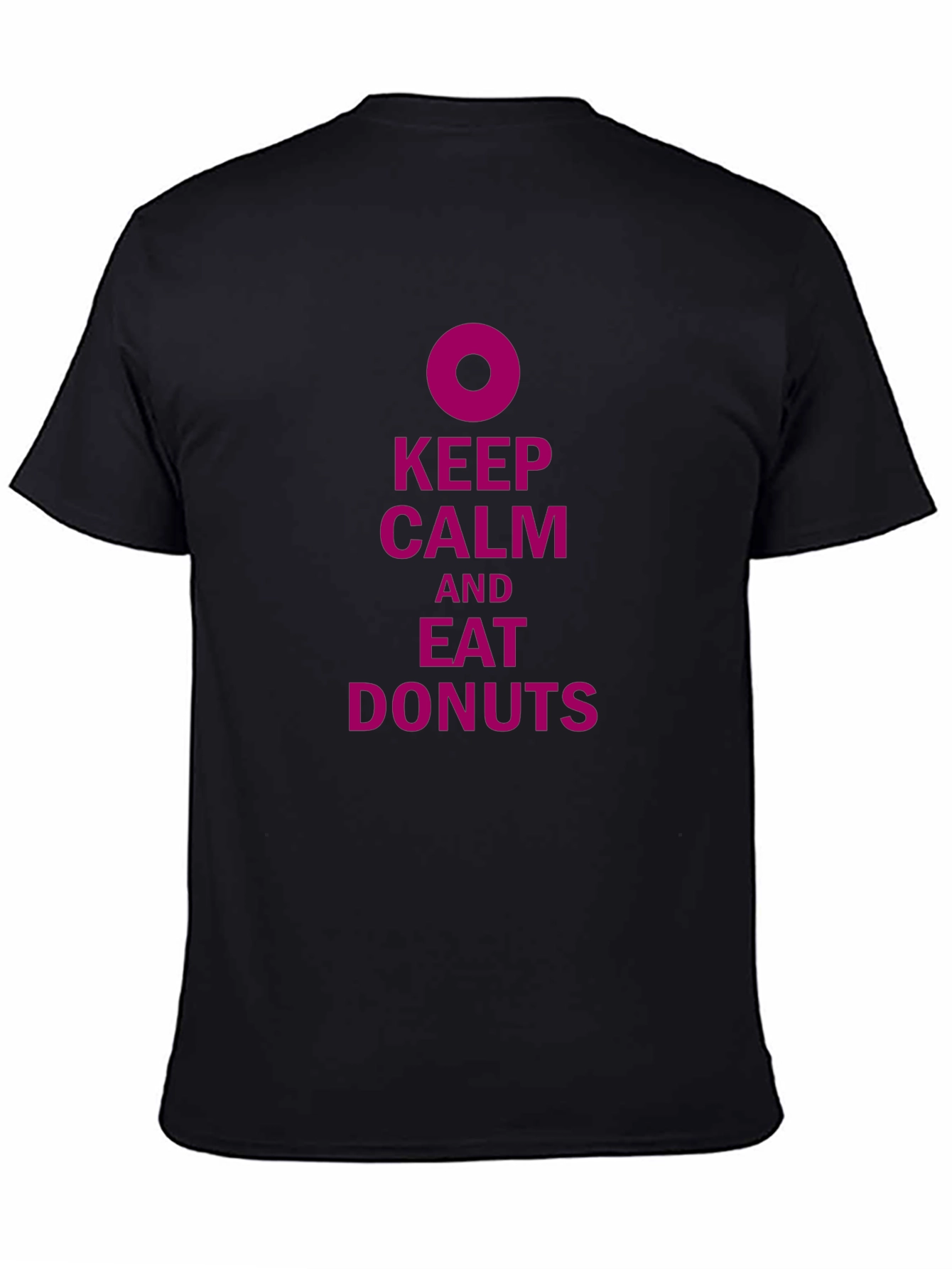 Keep Calm and Eat Donuts Black T-Shirt