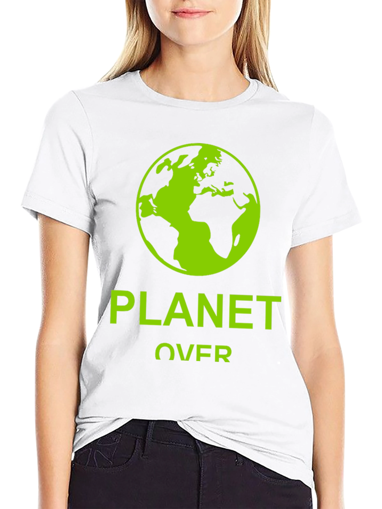 Planet Over Graphic T-Shirt - Eco-Friendly Design