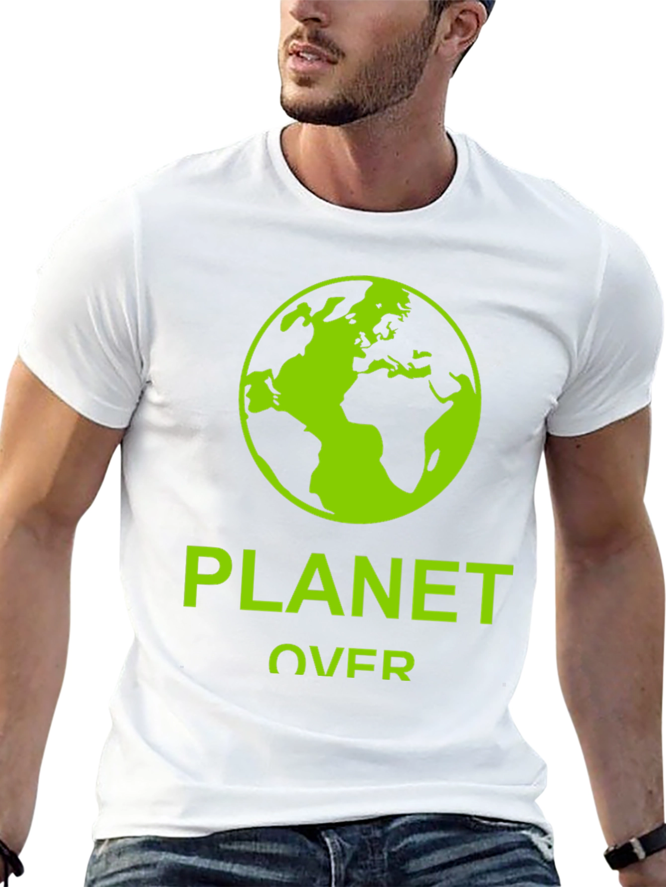 Planet Over Graphic T-Shirt - Eco-Friendly Design