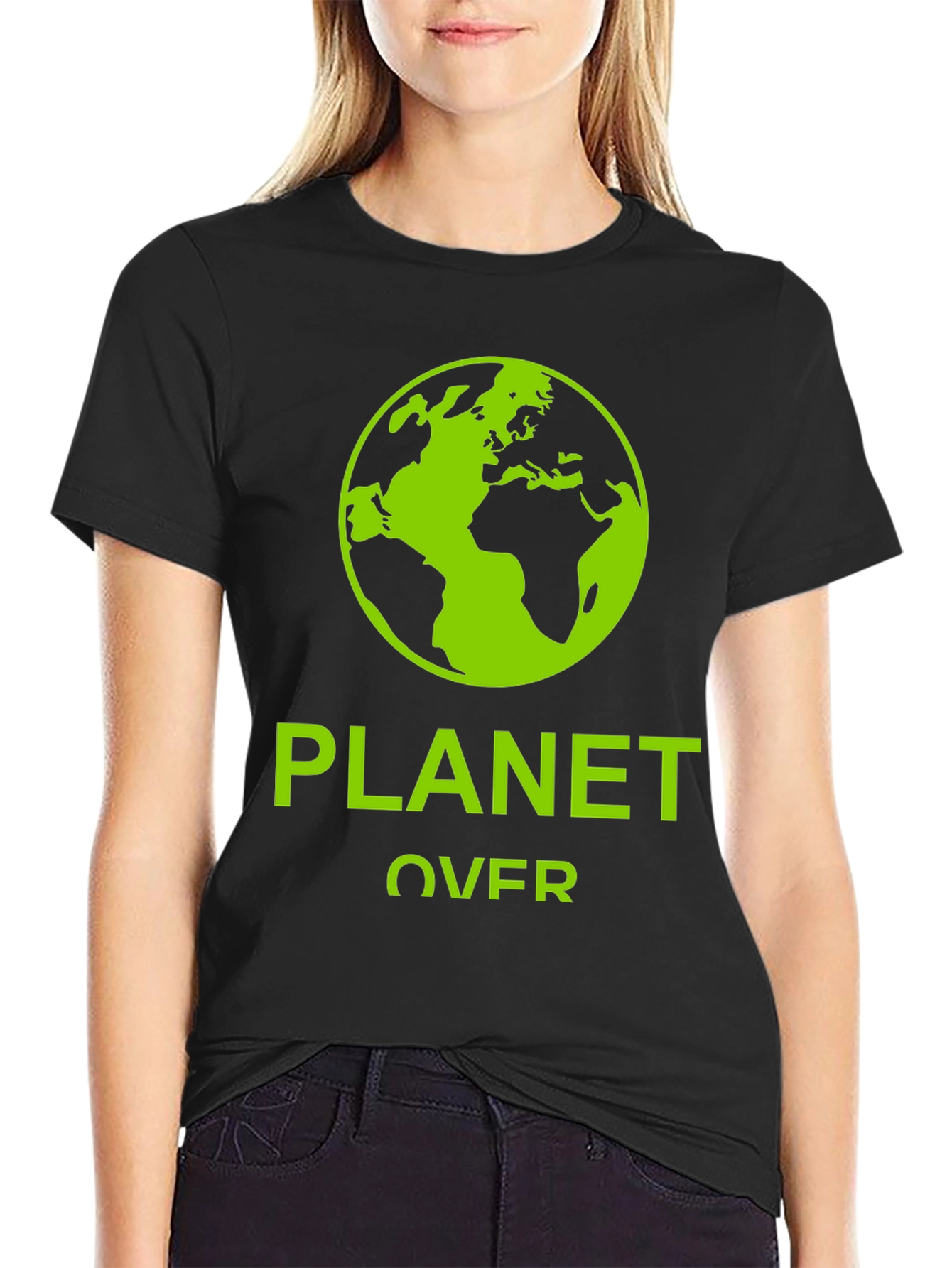 Planet Over Graphic T-Shirt - Eco-Friendly Design