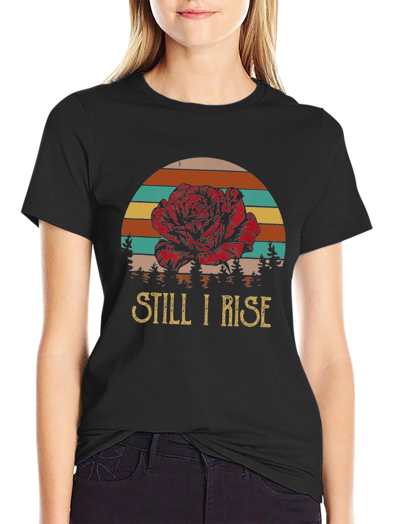 Still I Rise Rose Graphic T-Shirt