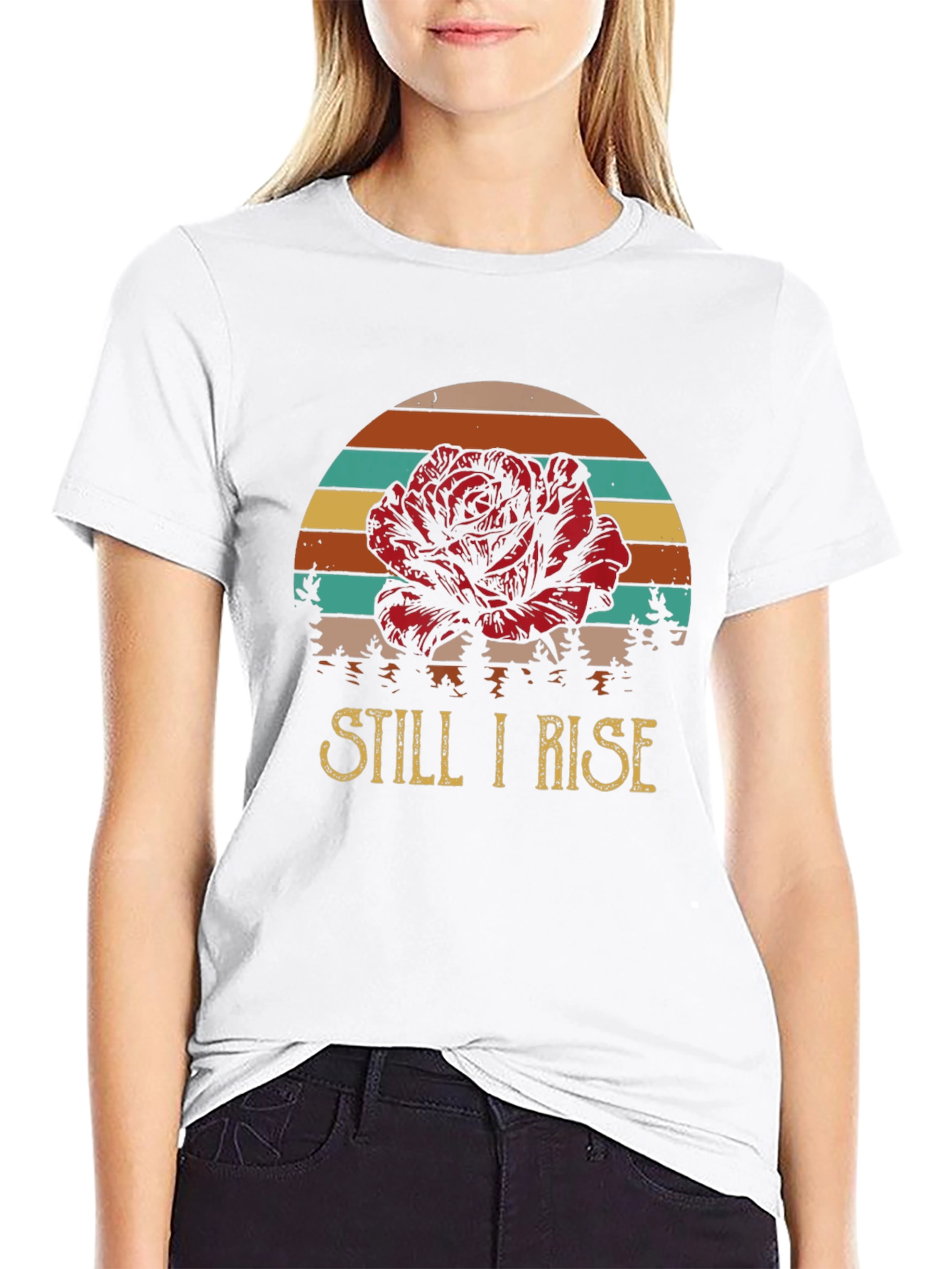 Still I Rise Rose Graphic T-Shirt