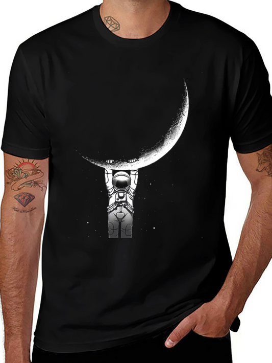 Astronaut Moon Lift Graphic T-Shirt