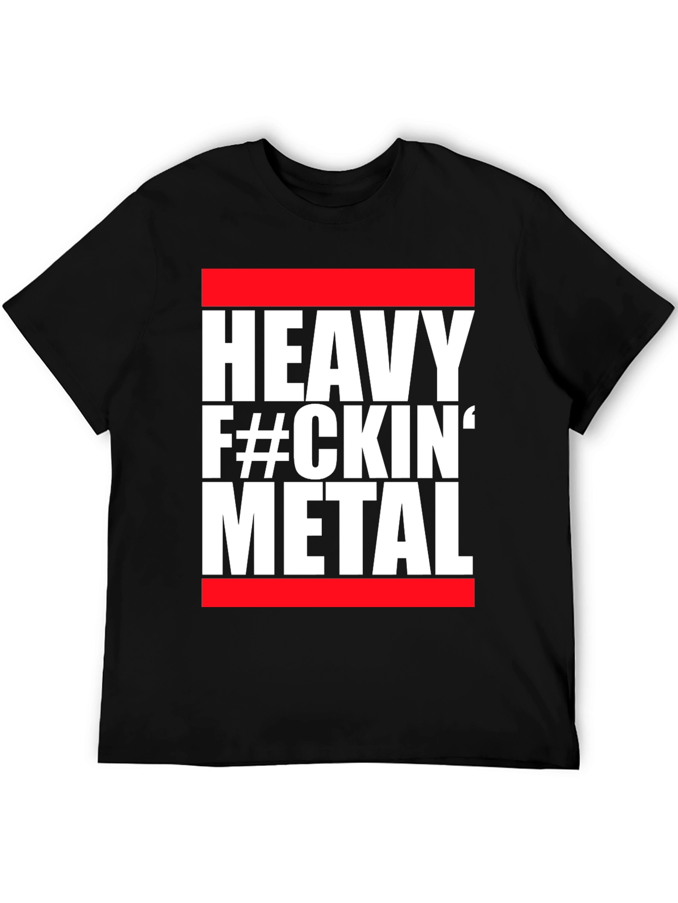 Heavy Metal Graphic Tee - Red and Black