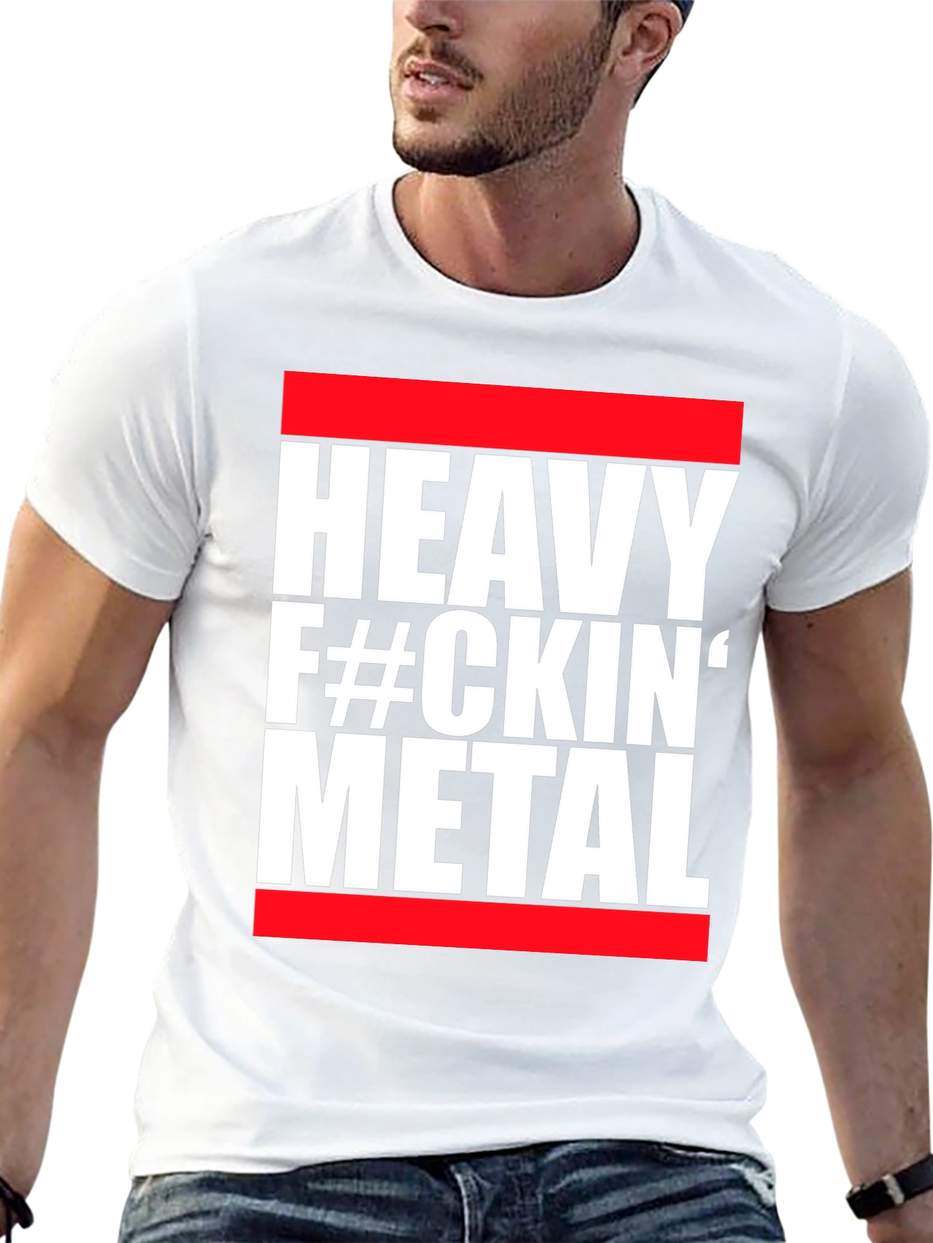 Heavy Metal Graphic Tee - Red and Black
