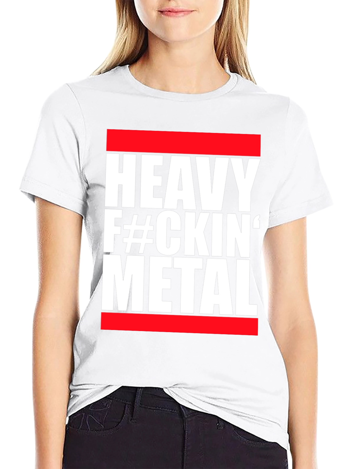 Heavy Metal Graphic Tee - Red and Black