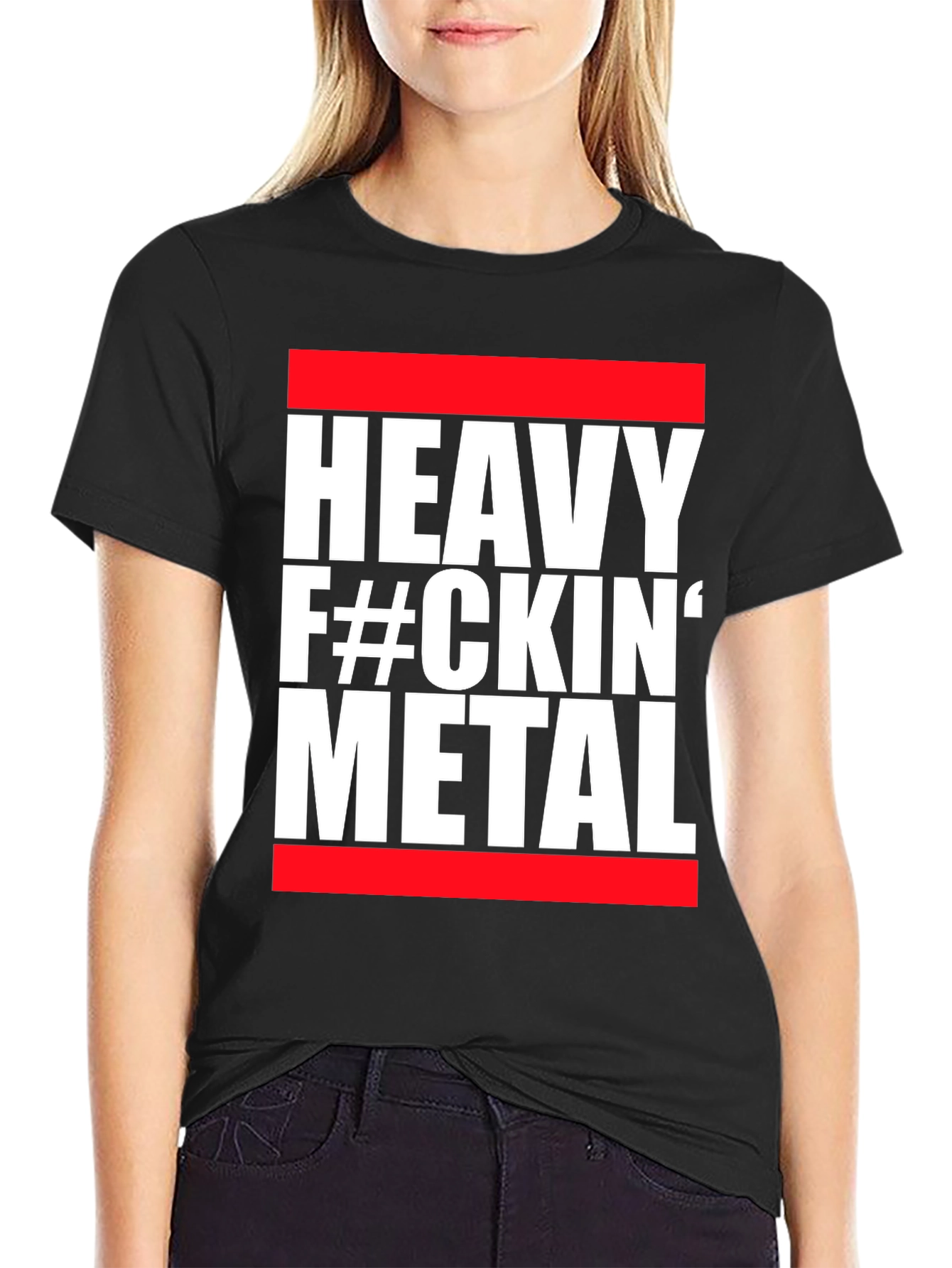 Heavy Metal Graphic Tee - Red and Black