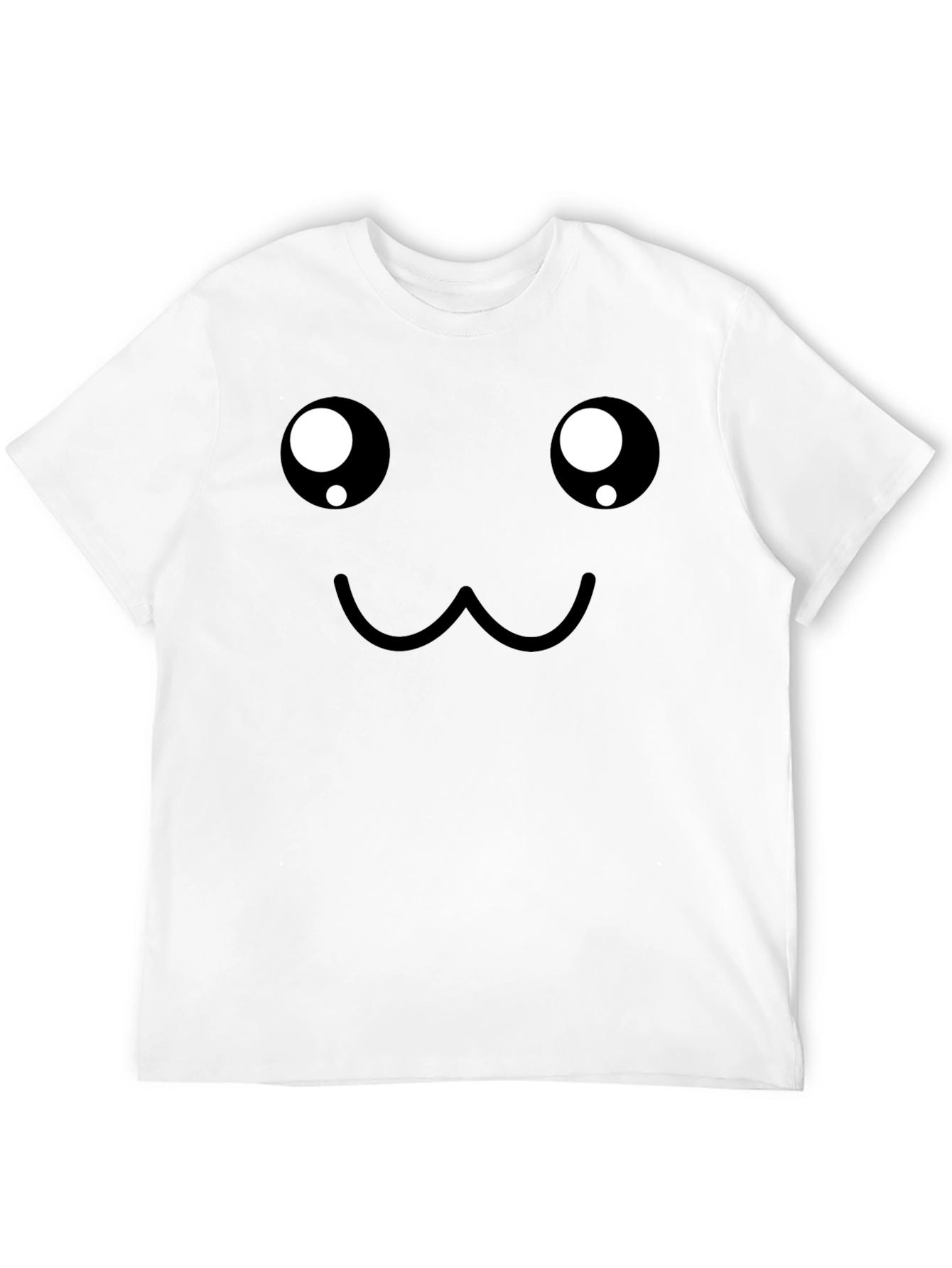 Cute Face Graphic Black T-Shirt