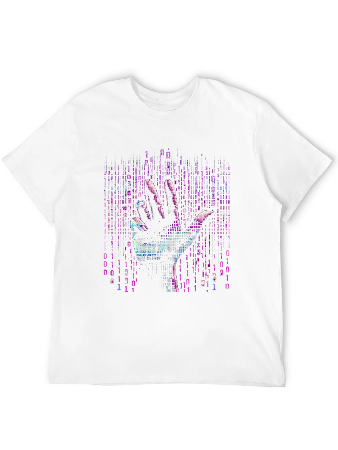 Binary Code Hand T-Shirt - Unique Tech Style