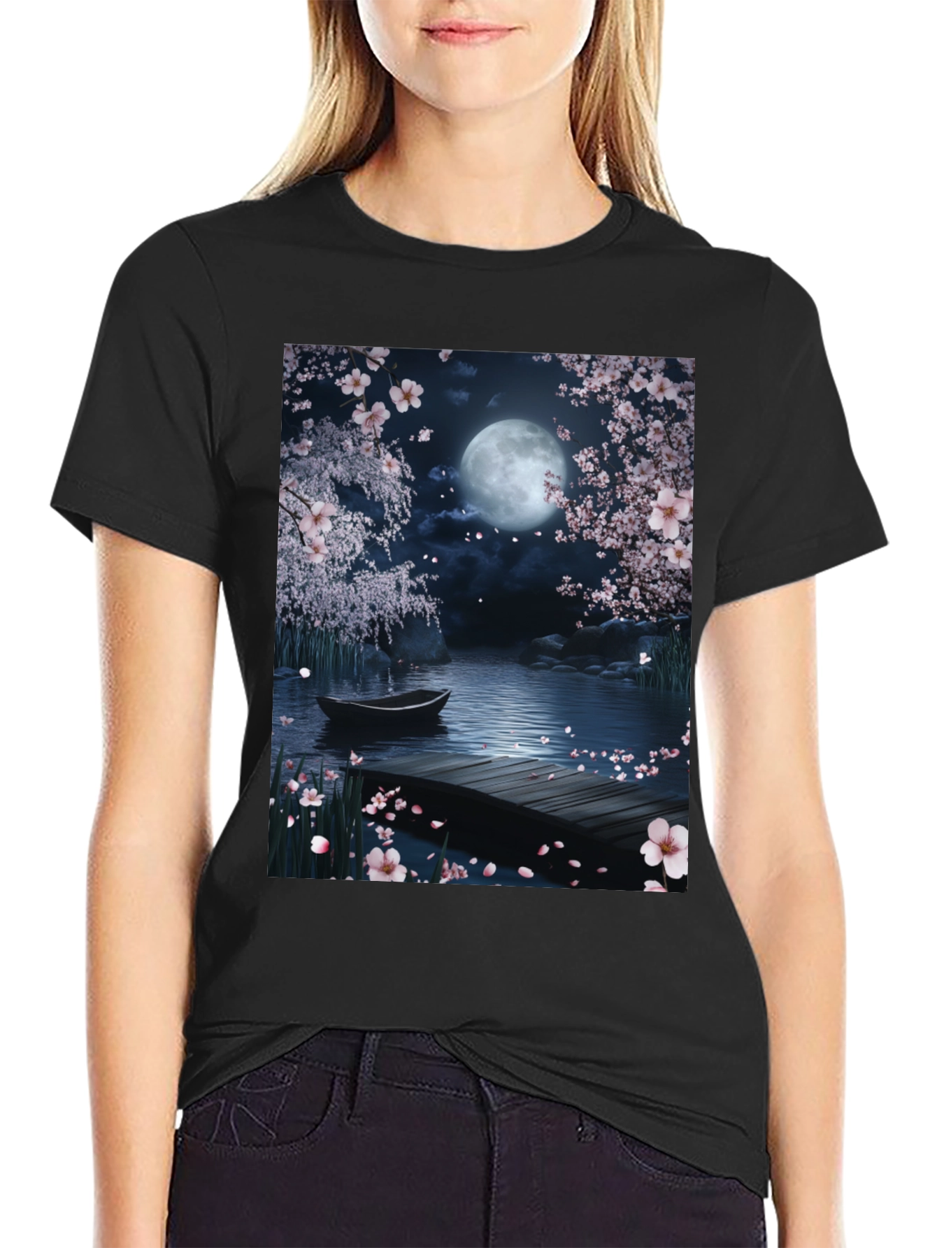Moonlit Cherry Blossom T-Shirt