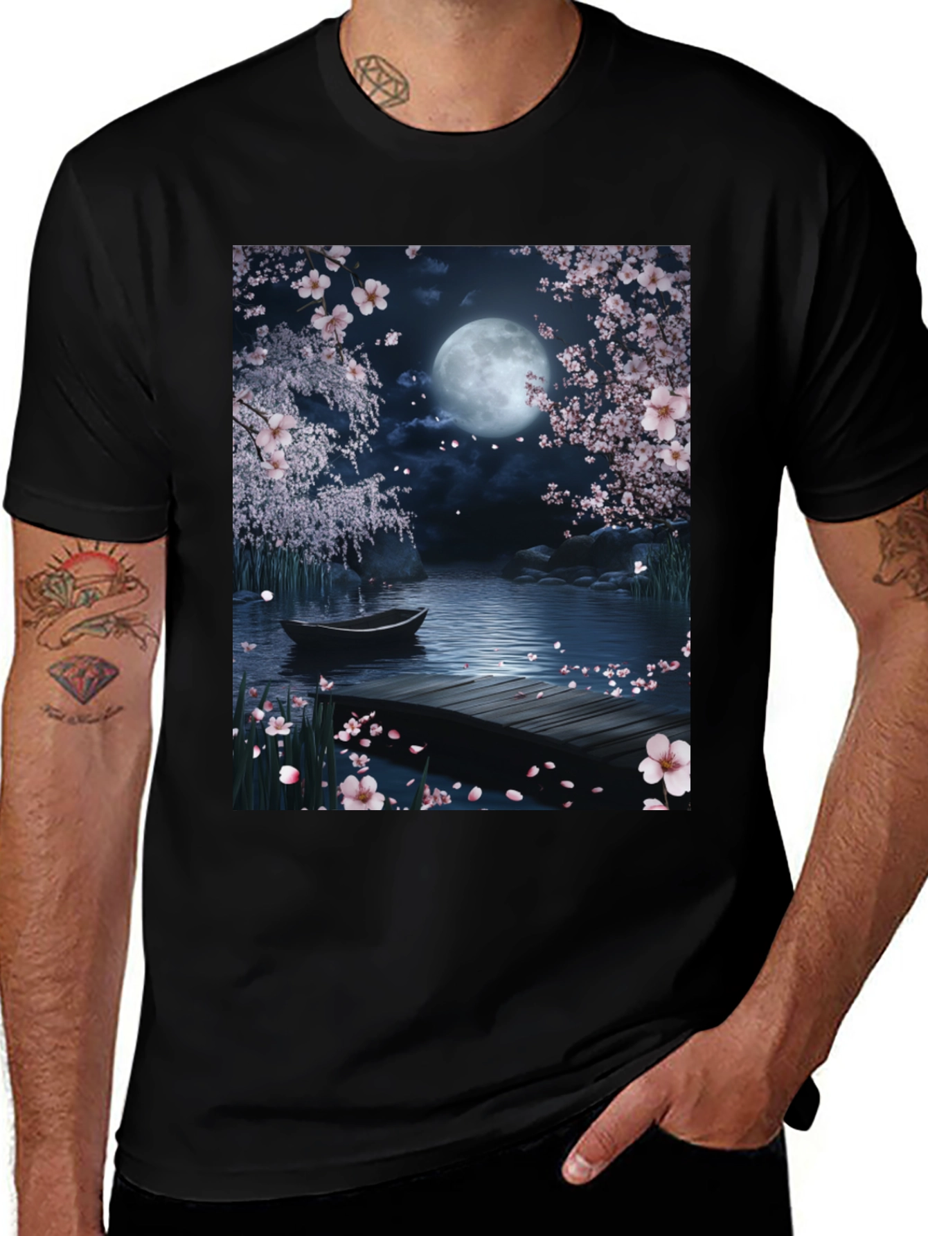 Moonlit Cherry Blossom T-Shirt