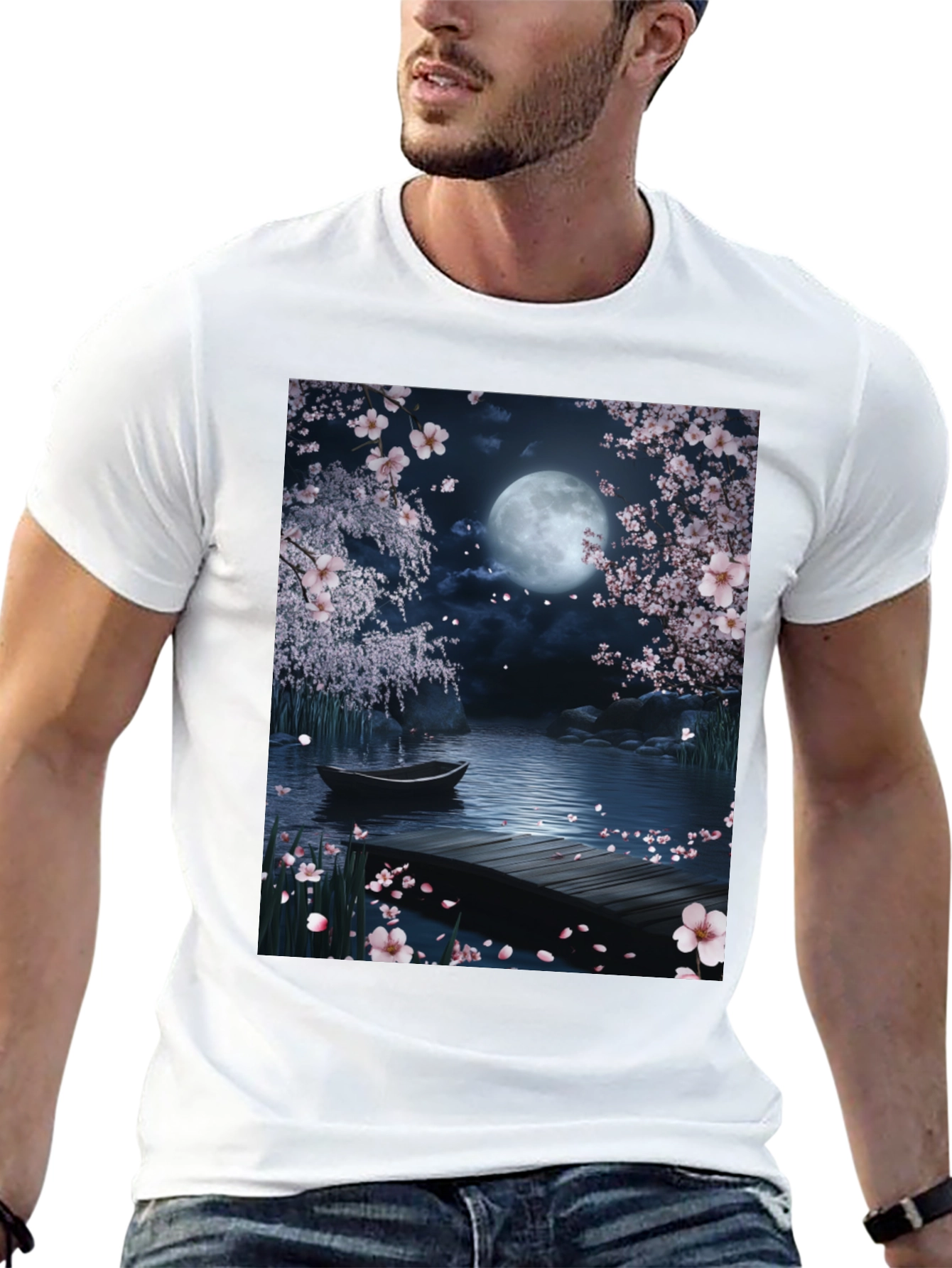 Moonlit Cherry Blossom T-Shirt