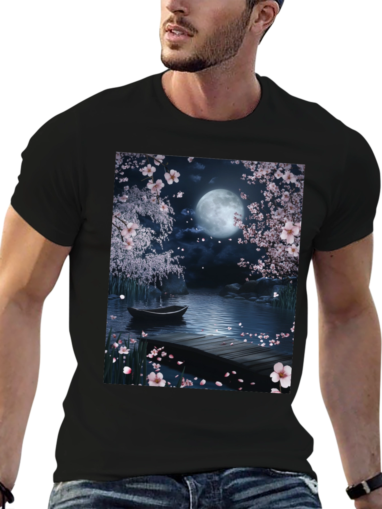 Moonlit Cherry Blossom T-Shirt