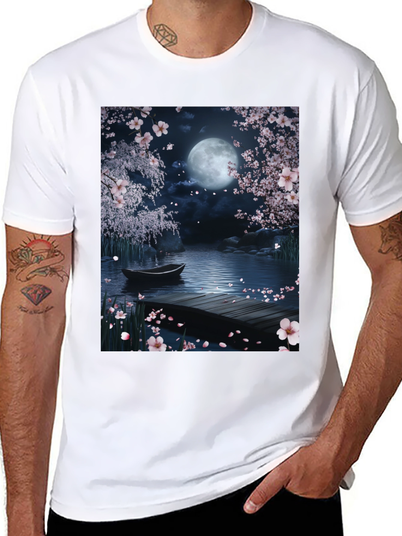 Moonlit Cherry Blossom T-Shirt