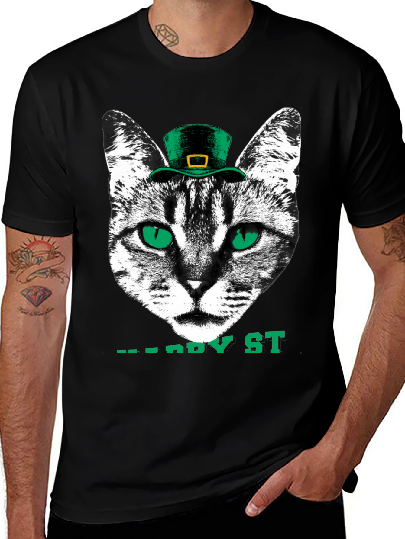 Lucky Cat St. Patricks Day T-Shirt