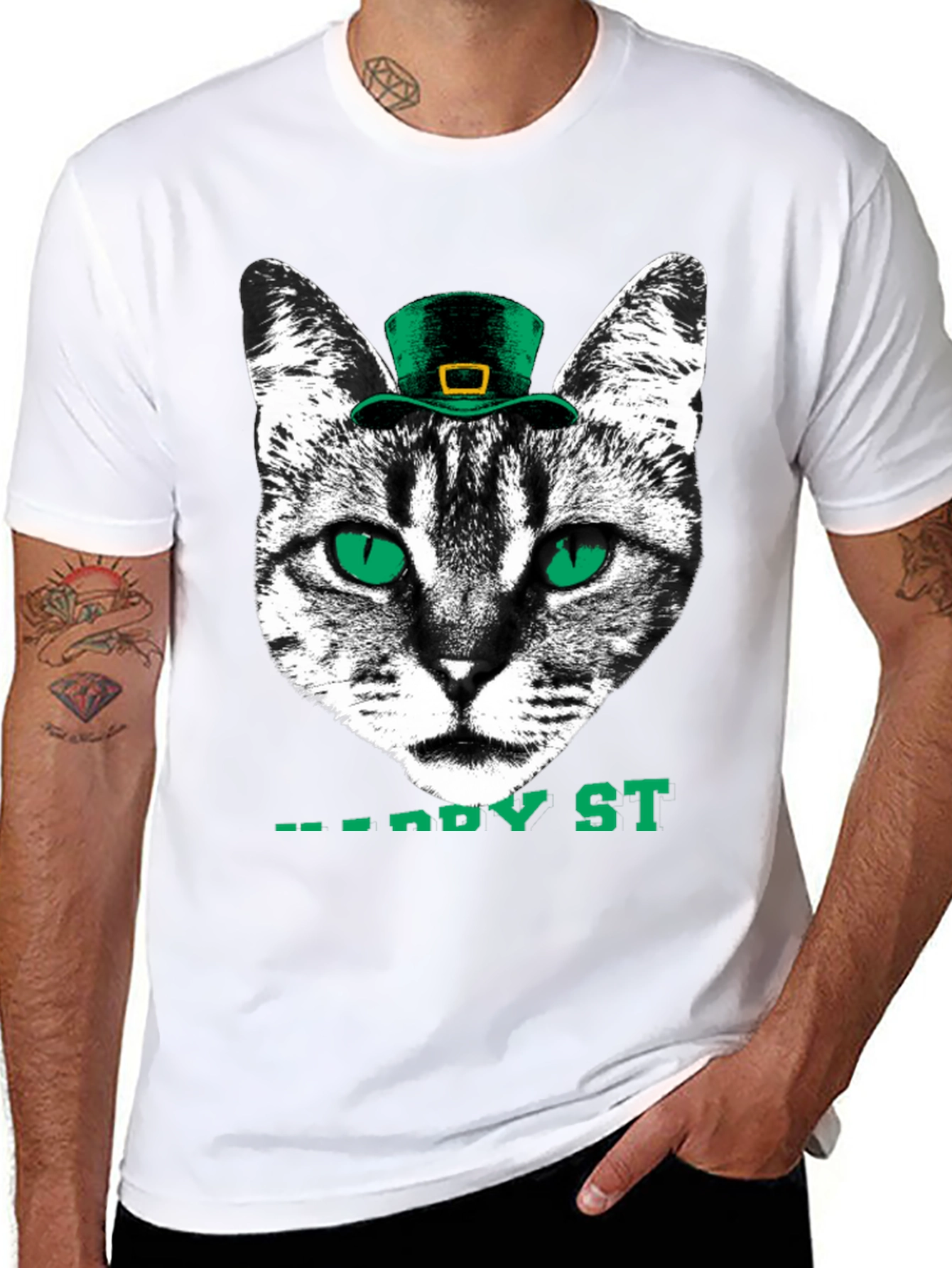 Lucky Cat St. Patricks Day T-Shirt