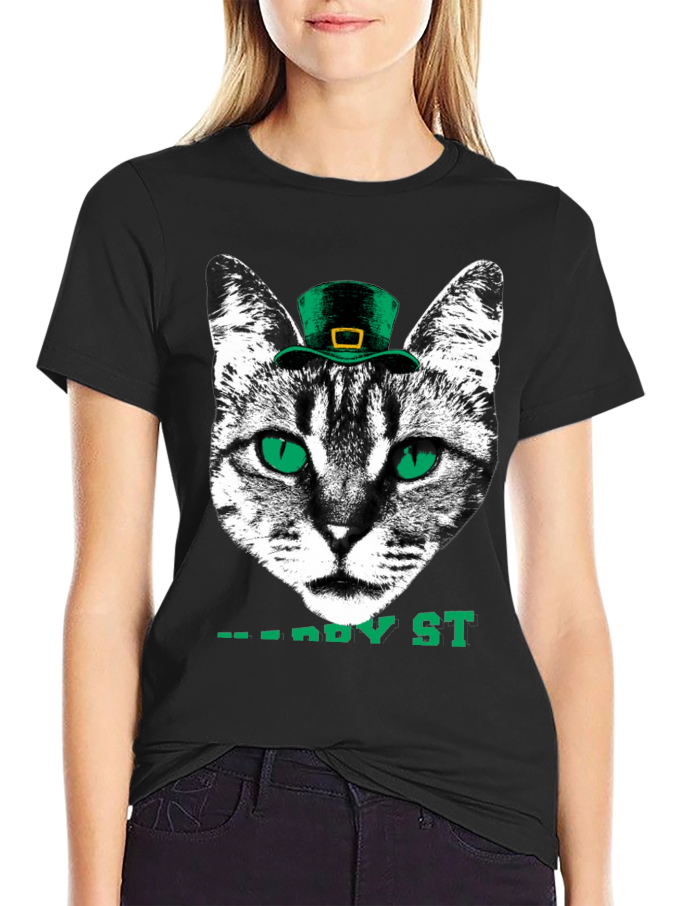 Lucky Cat St. Patricks Day T-Shirt