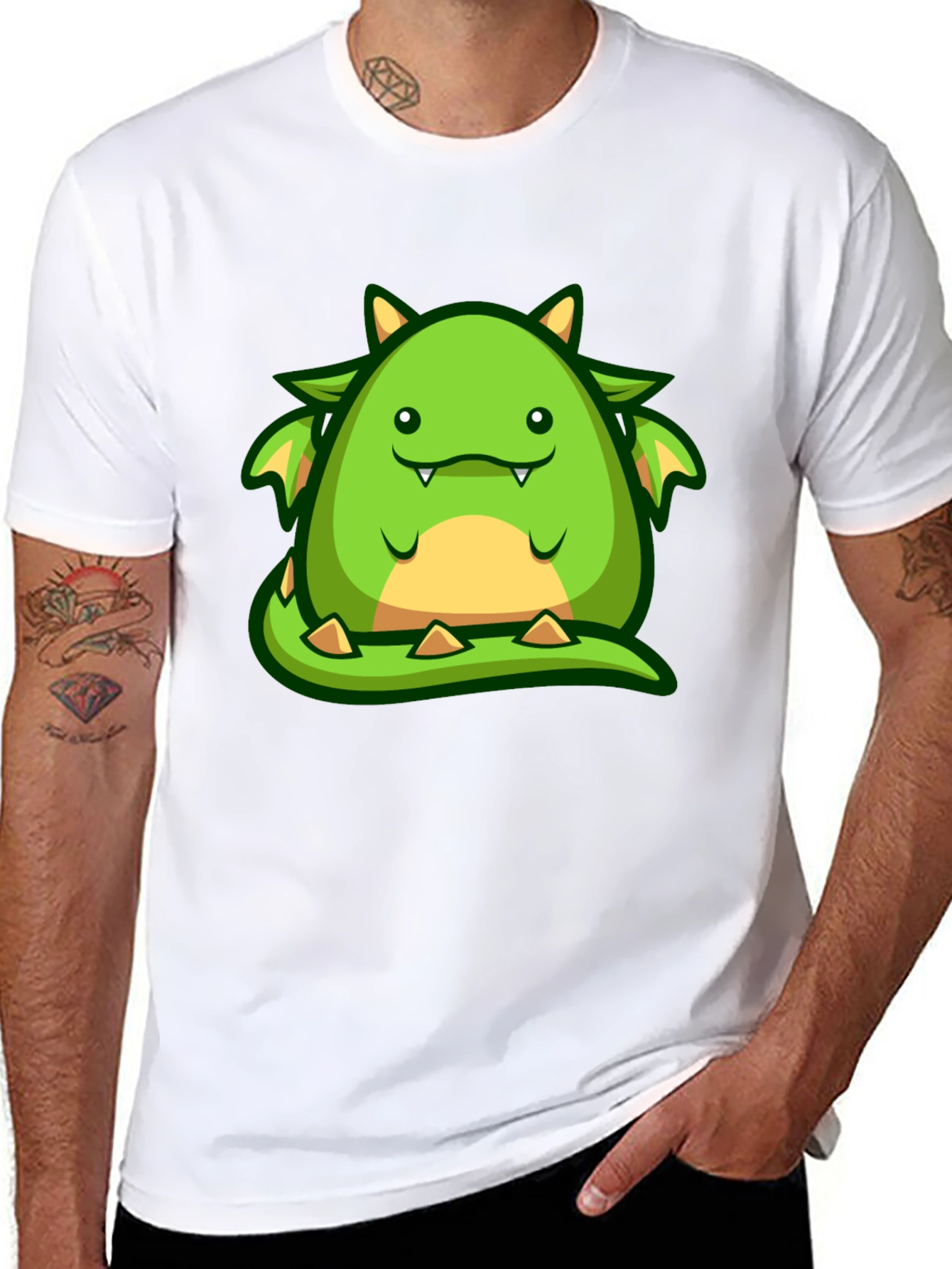 Cute Cartoon Dragon Graphic T-Shirt