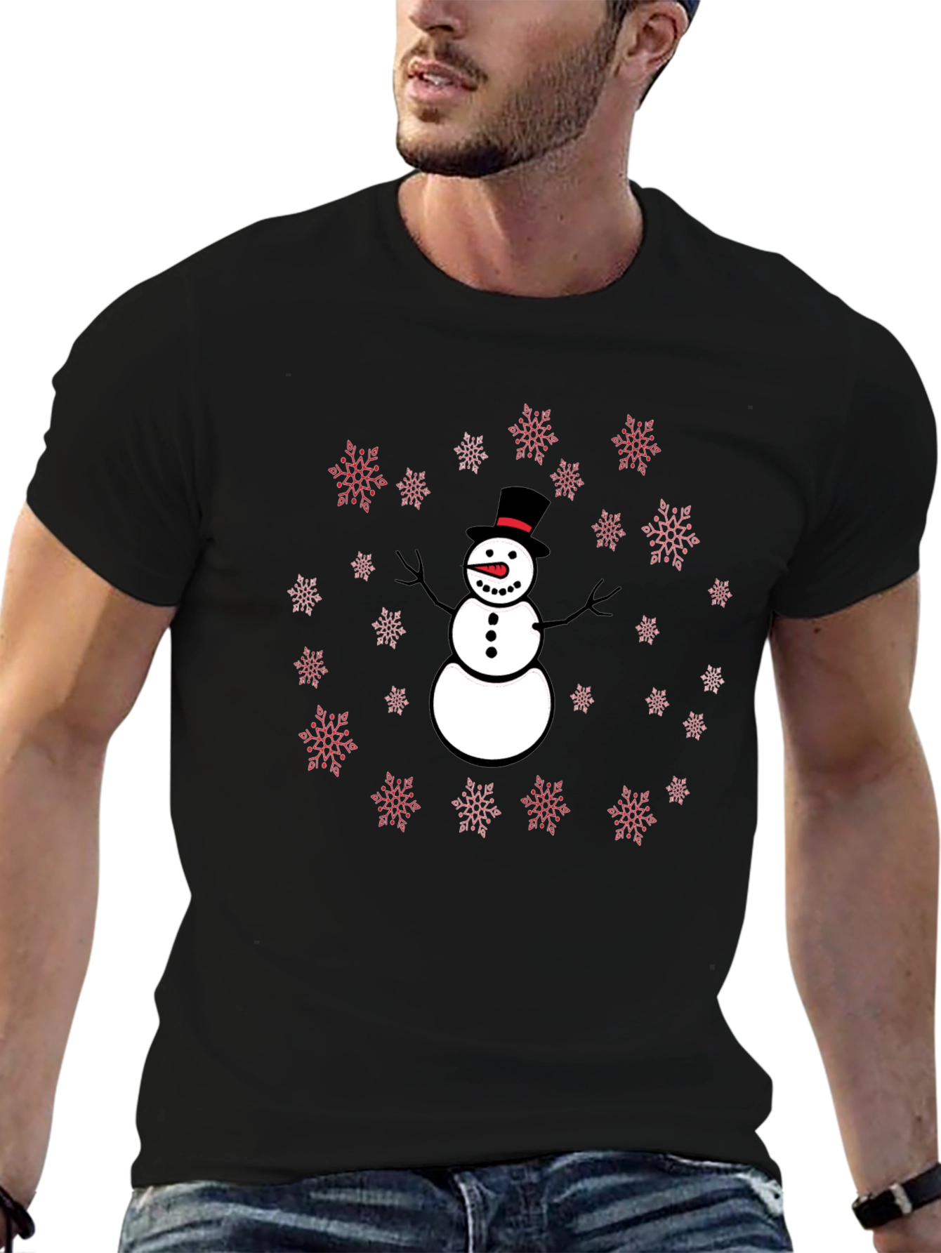 Snowman Snowflake Graphic Tee