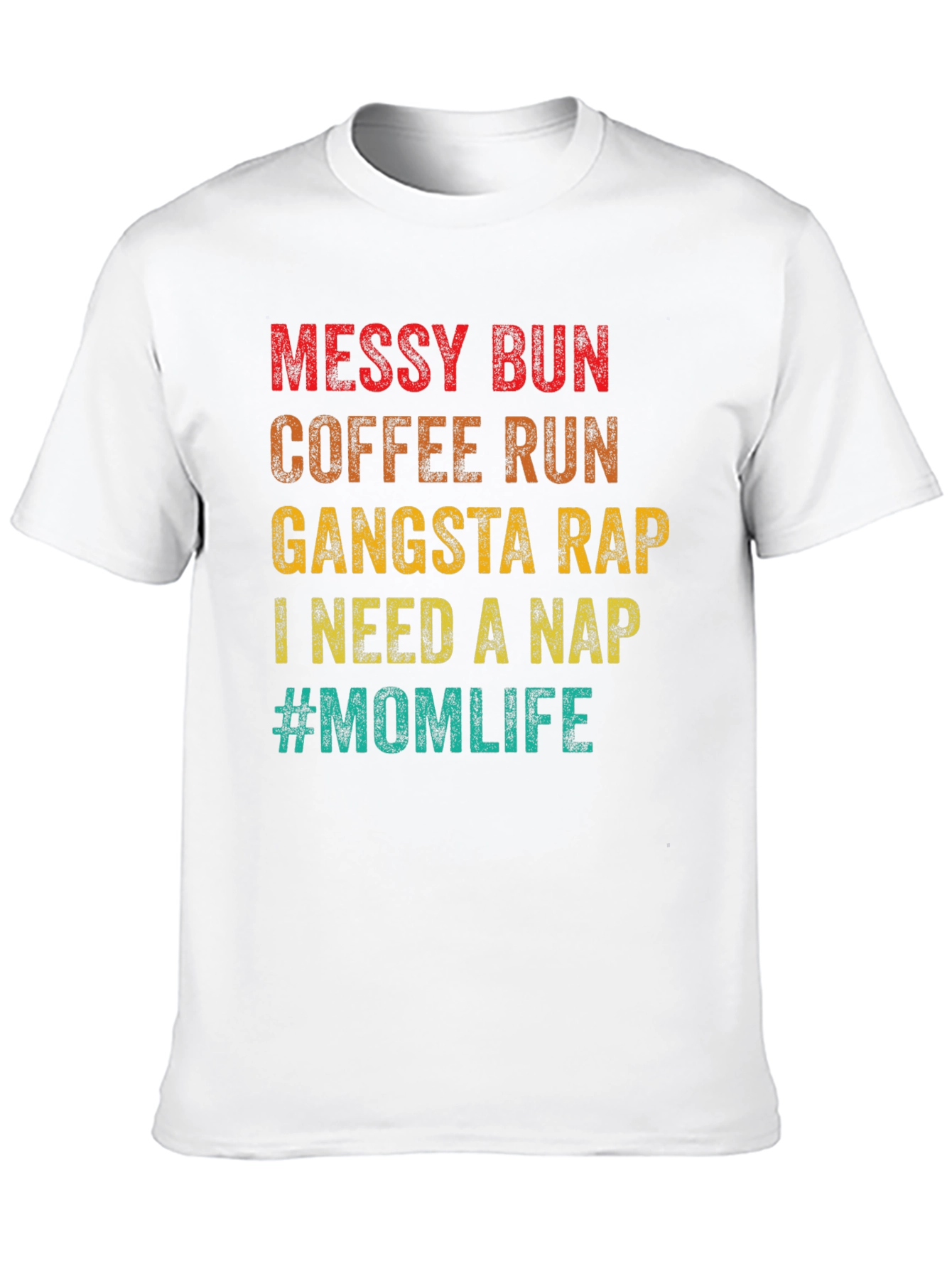 Messy Bun Mom Life Graphic T-Shirt