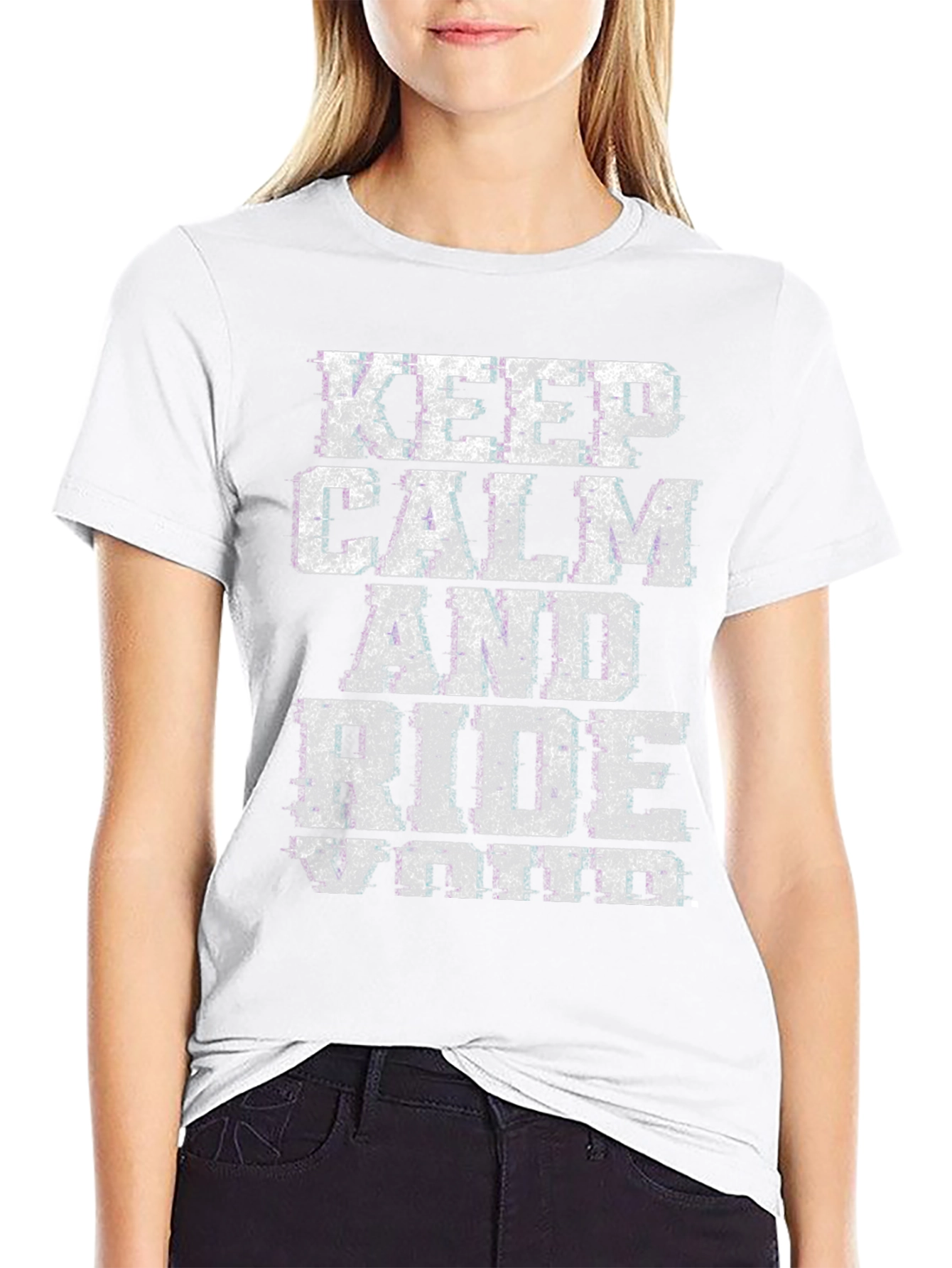 Keep Calm Ride Moto T-Shirt - Black Graphic Tee