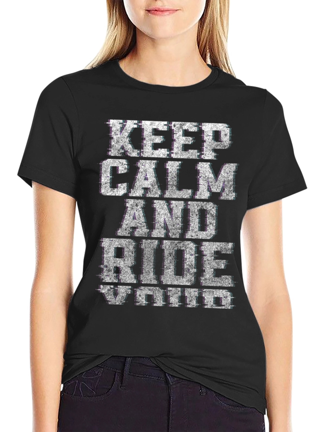 Keep Calm Ride Moto T-Shirt - Black Graphic Tee