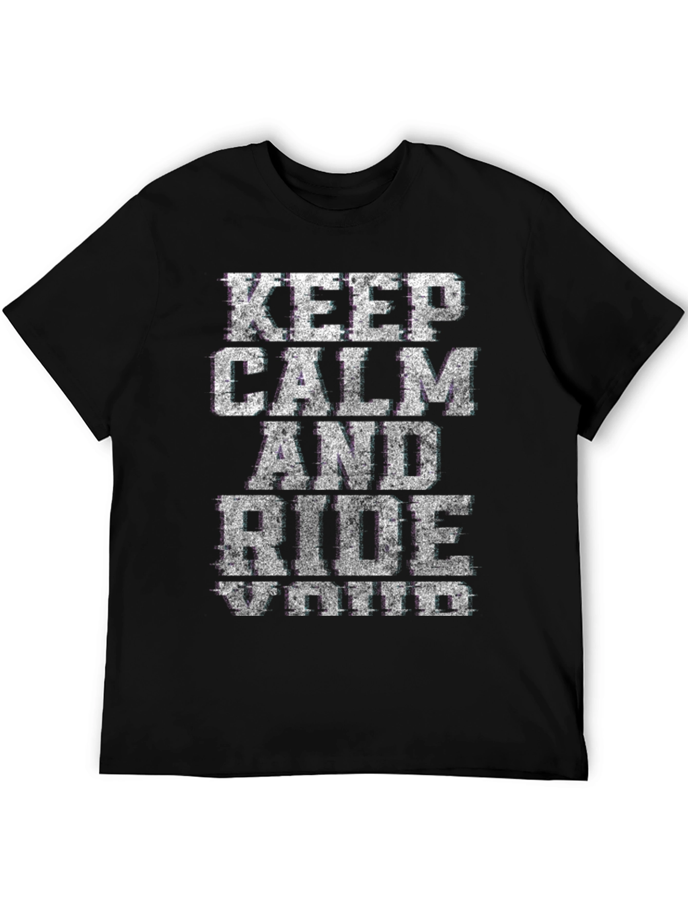 Keep Calm Ride Moto T-Shirt - Black Graphic Tee
