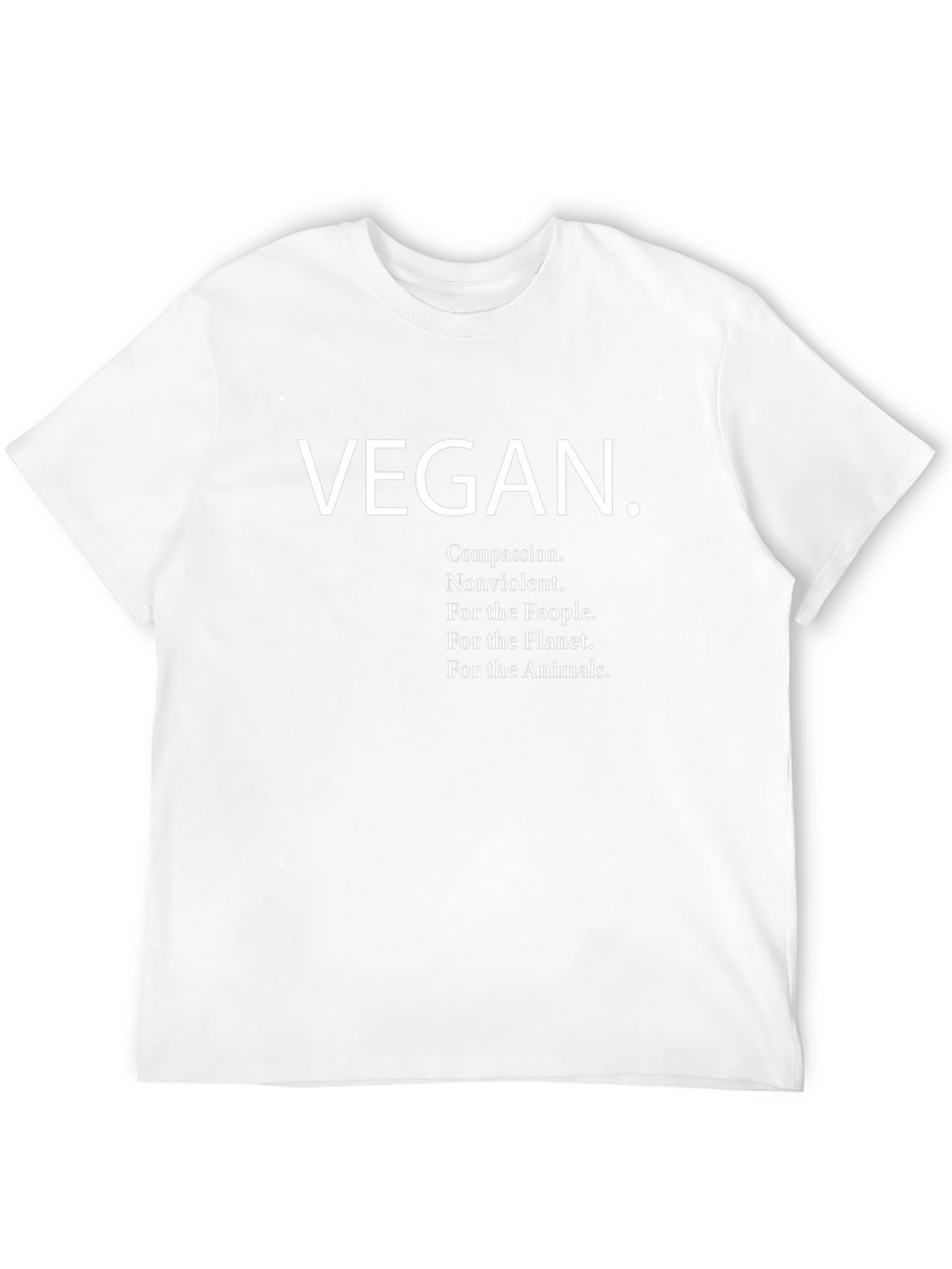 Vegan Graphic Tee - Compassion Nonviolence Planet Animals