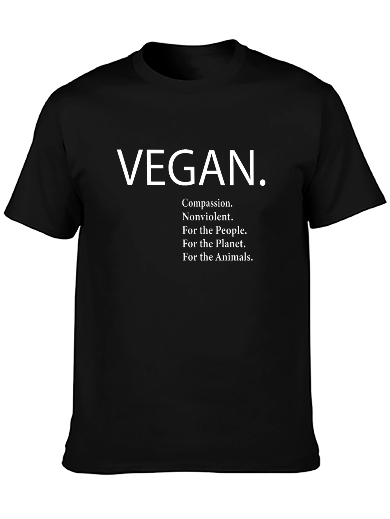 Vegan Graphic Tee - Compassion Nonviolence Planet Animals