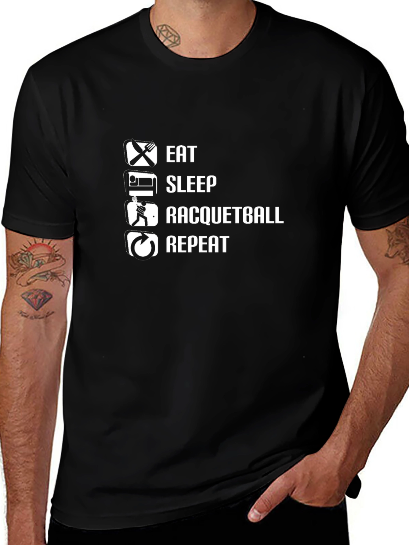 Eat Sleep Racquetball Repeat T-Shirt