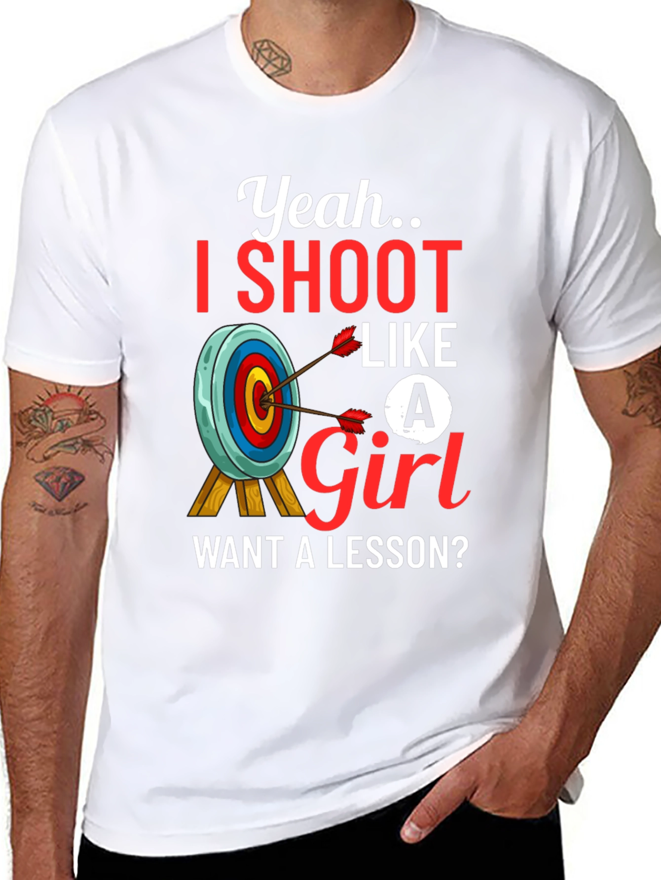 Yeah I Shoot Like a Girl T-Shirt Archery Tee