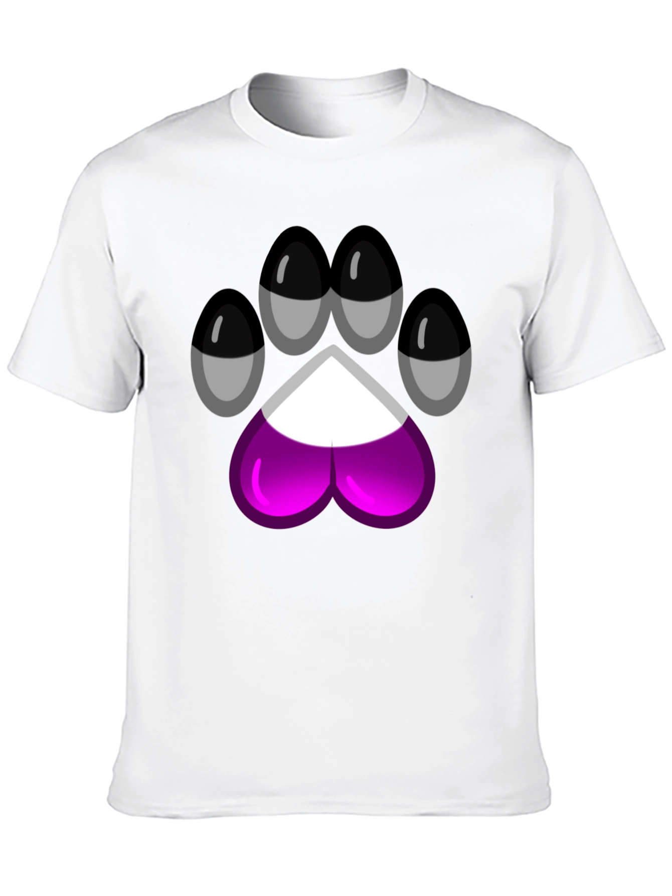 Asexual Pride Paw Print T-Shirt