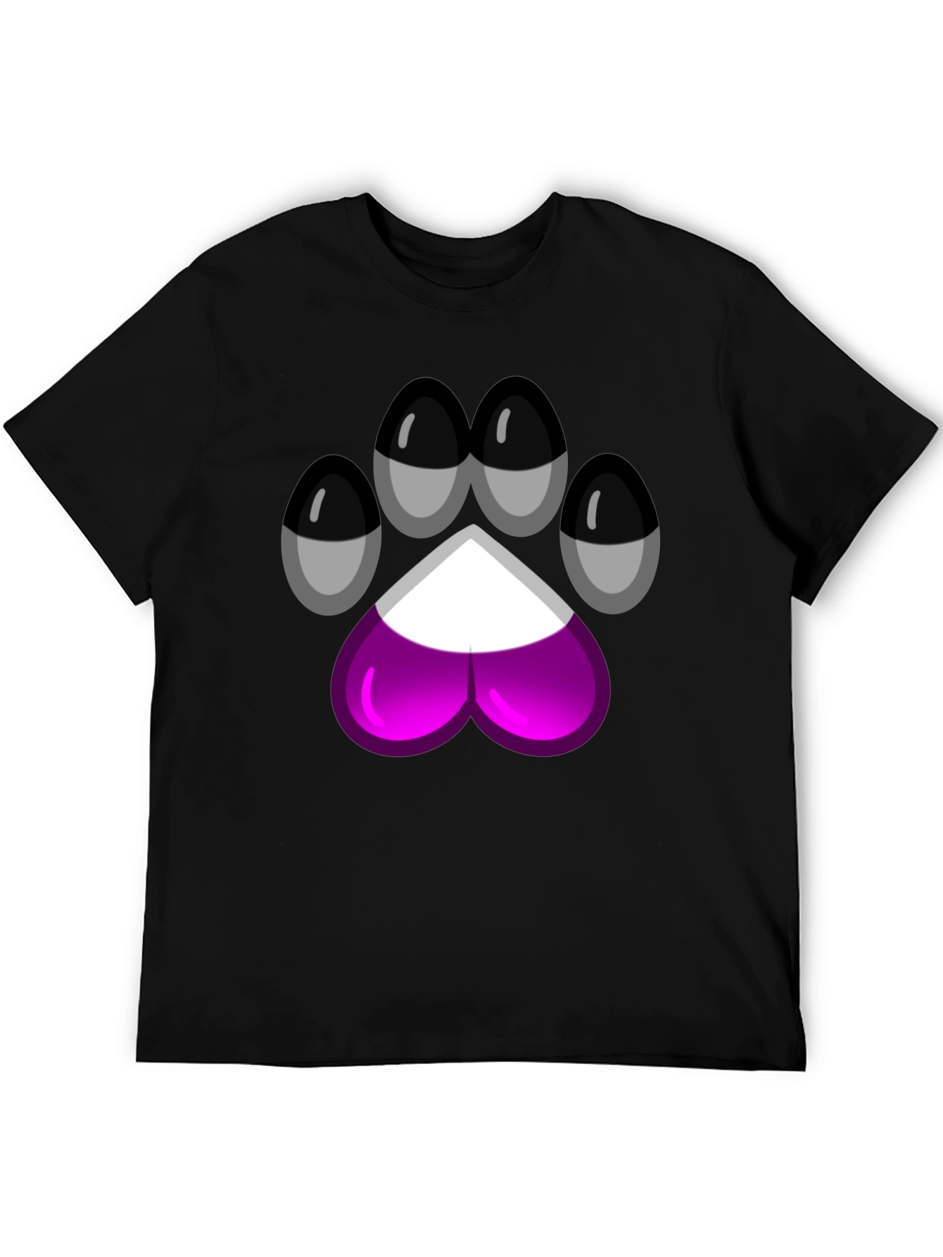Asexual Pride Paw Print T-Shirt
