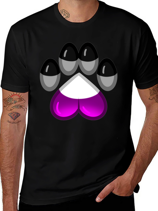 Asexual Pride Paw Print T-Shirt
