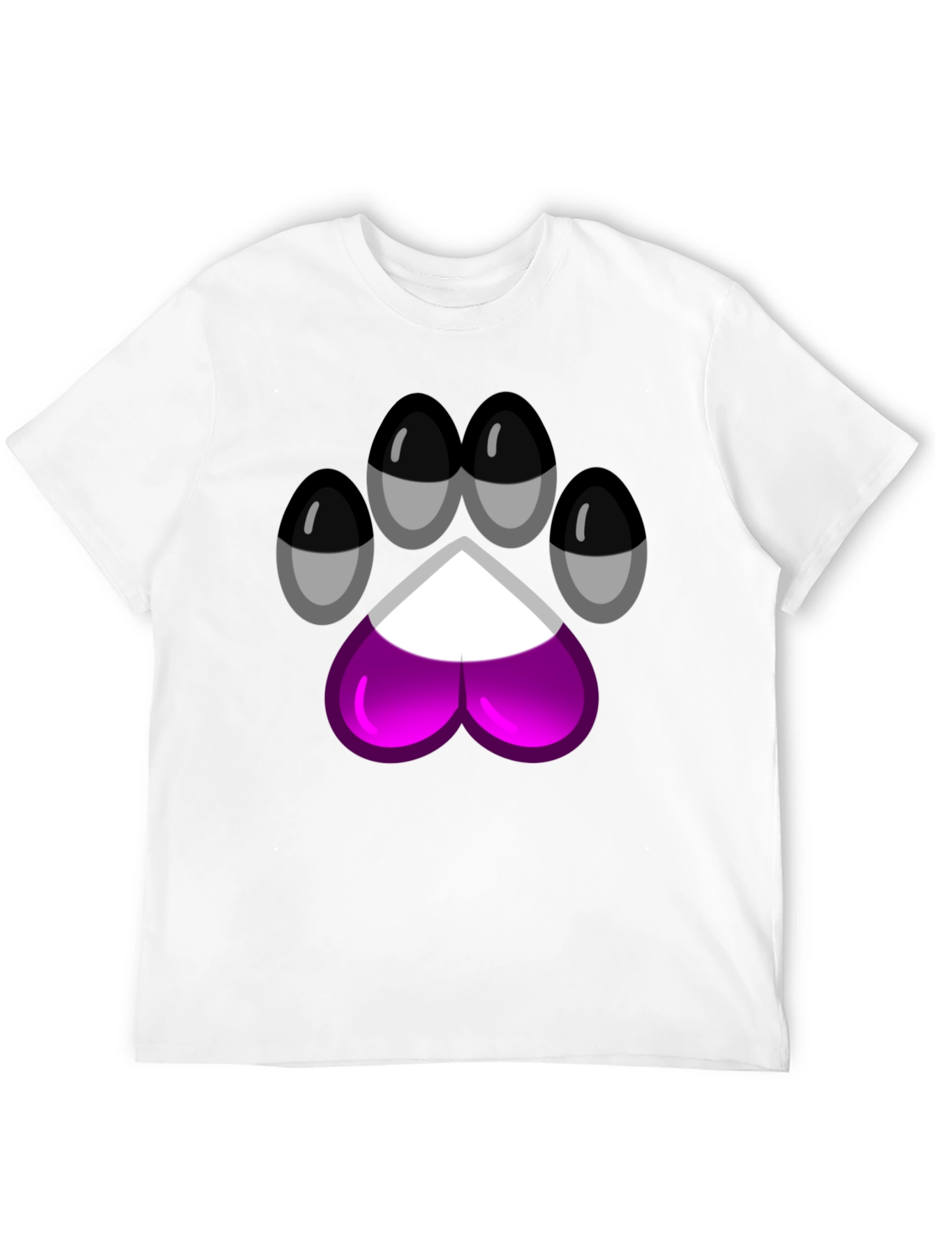 Asexual Pride Paw Print T-Shirt