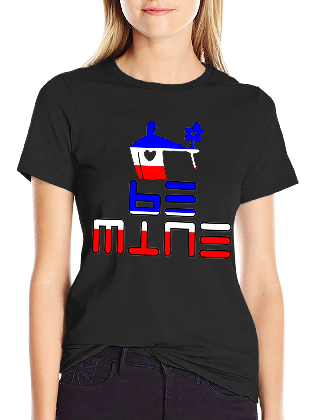 Be Mine Graphic Tee - Black Cotton