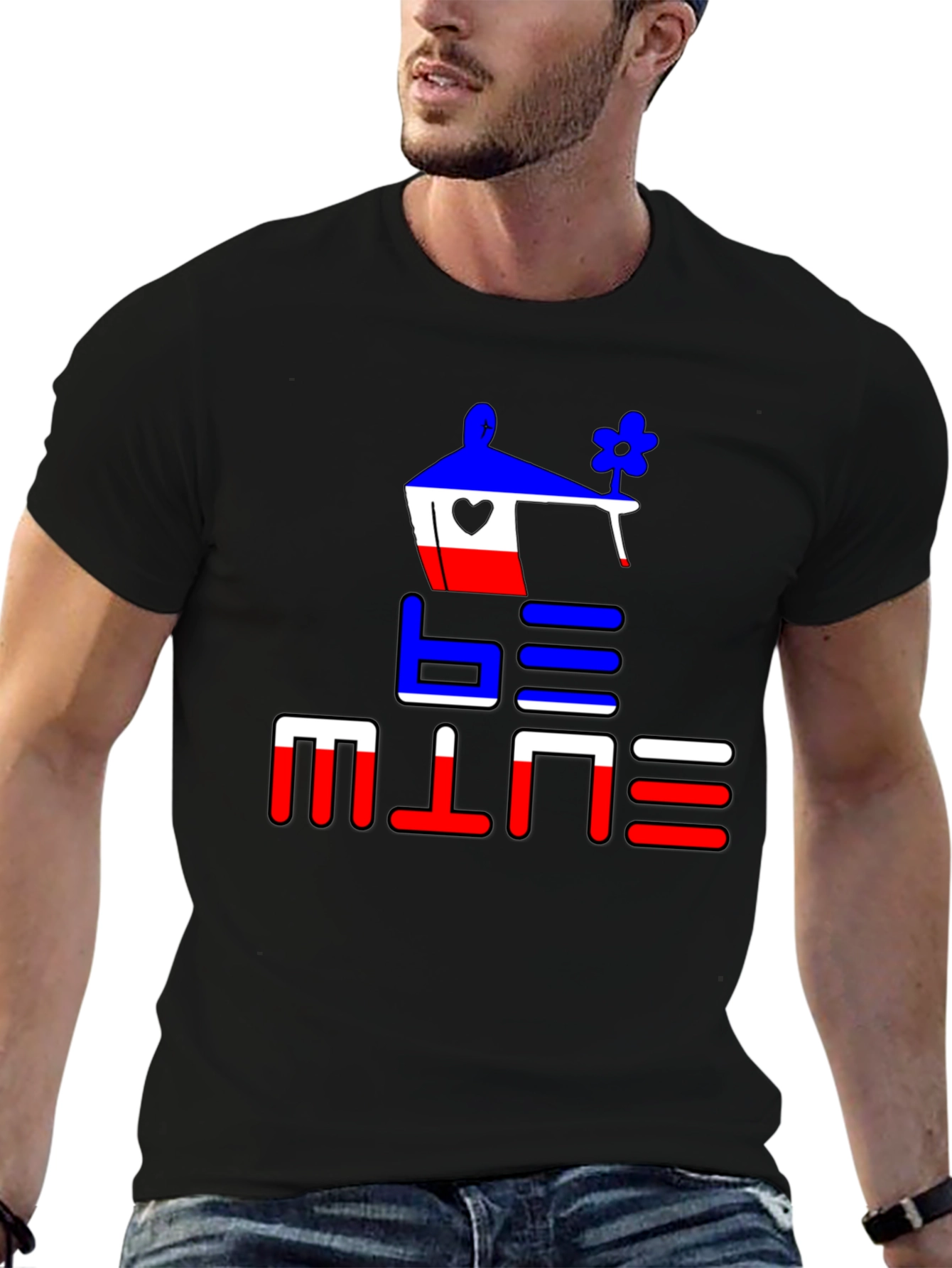 Be Mine Graphic Tee - Black Cotton
