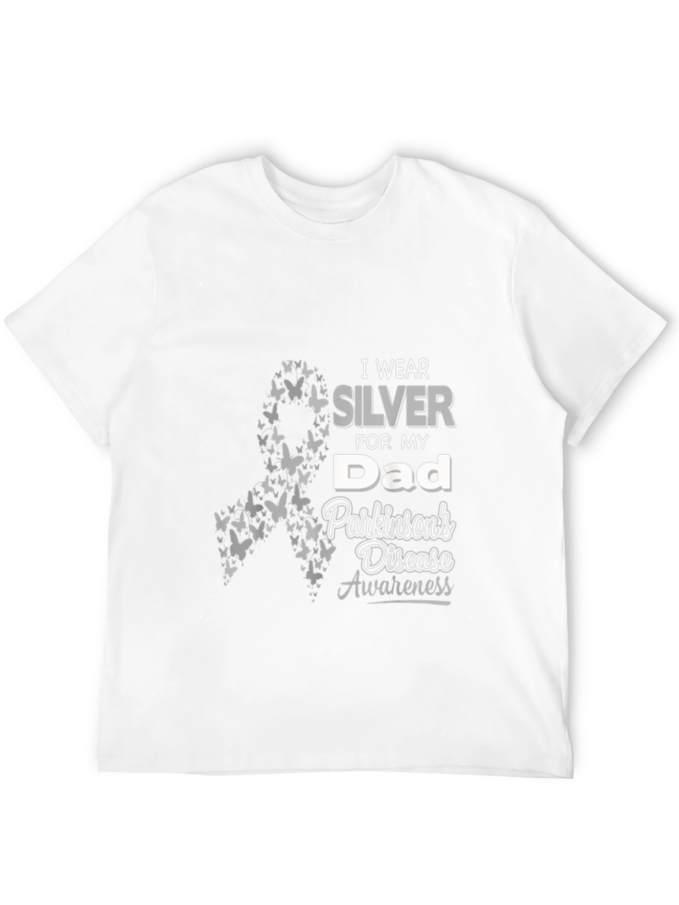 Parkinsons Awareness T-Shirt: Wear Silver For My Dad