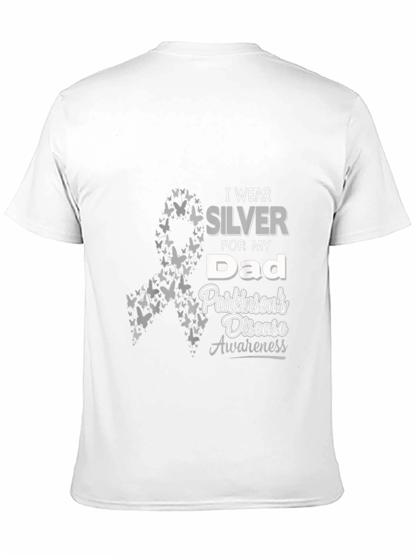 Parkinsons Awareness T-Shirt: Wear Silver For My Dad