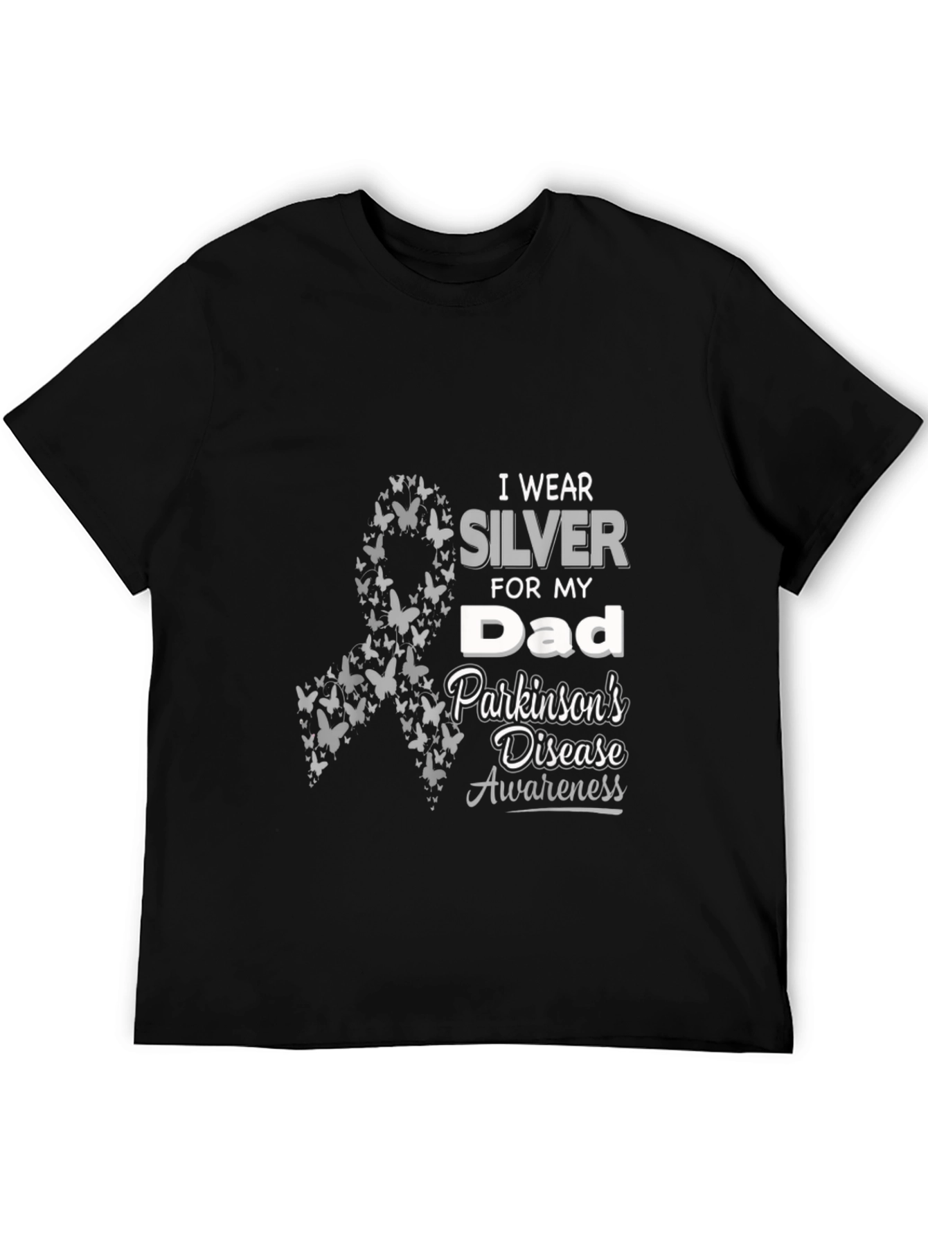 Parkinsons Awareness T-Shirt: Wear Silver For My Dad