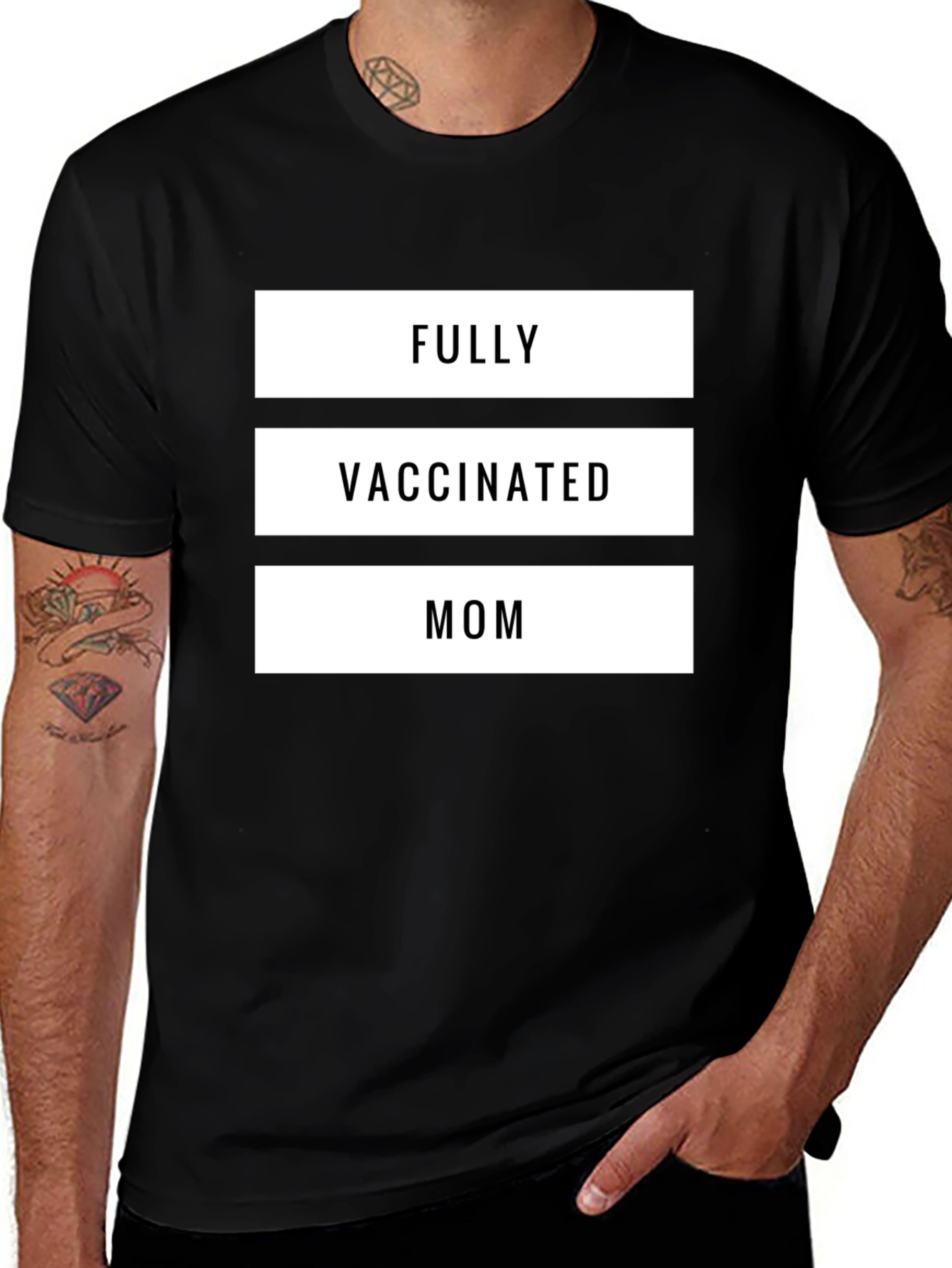 Fully Vaccinated Mom T-Shirt - Black