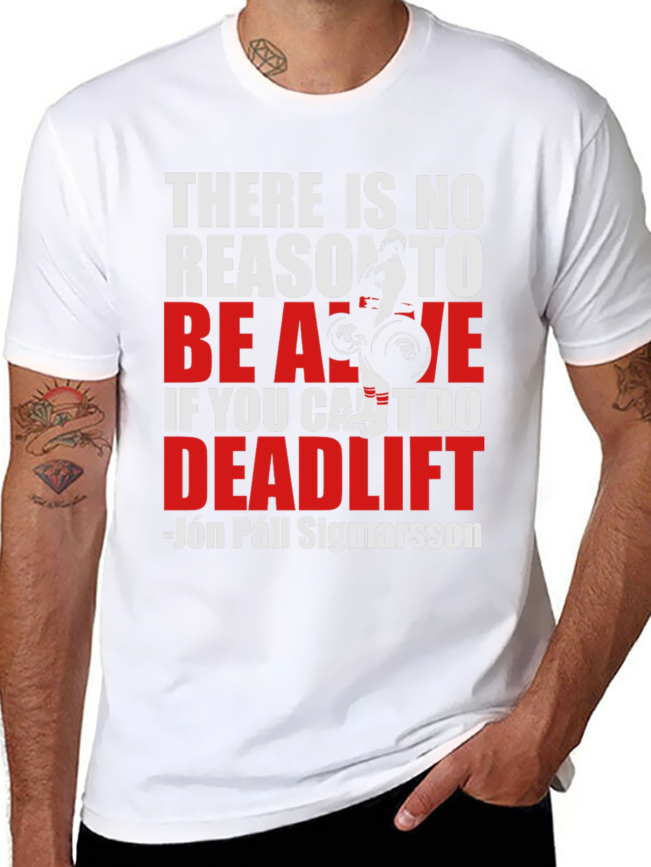Deadlift T-Shirt: There Is No Reason To Be Alive