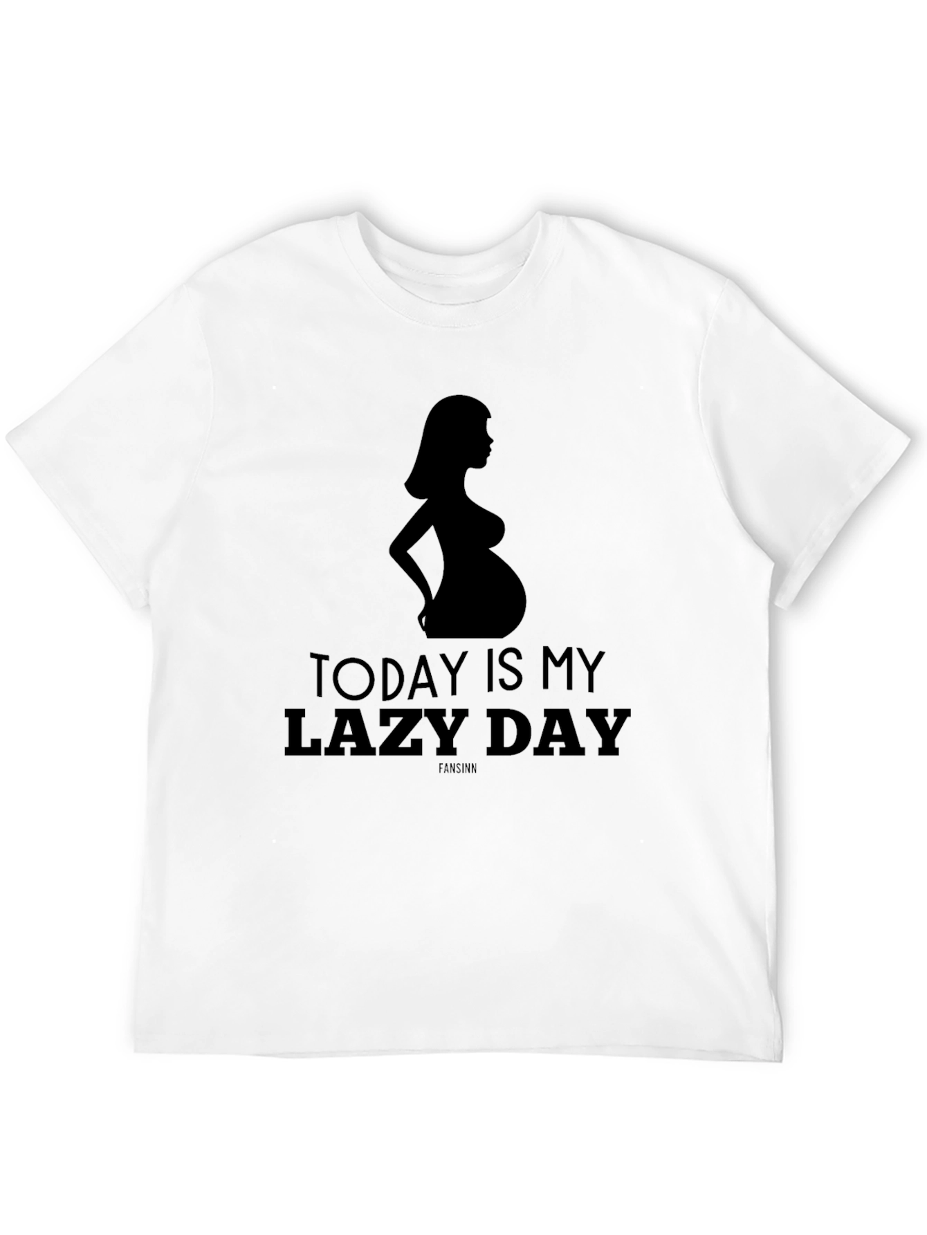 Funny Pregnancy Lazy Day T-Shirt for Mom