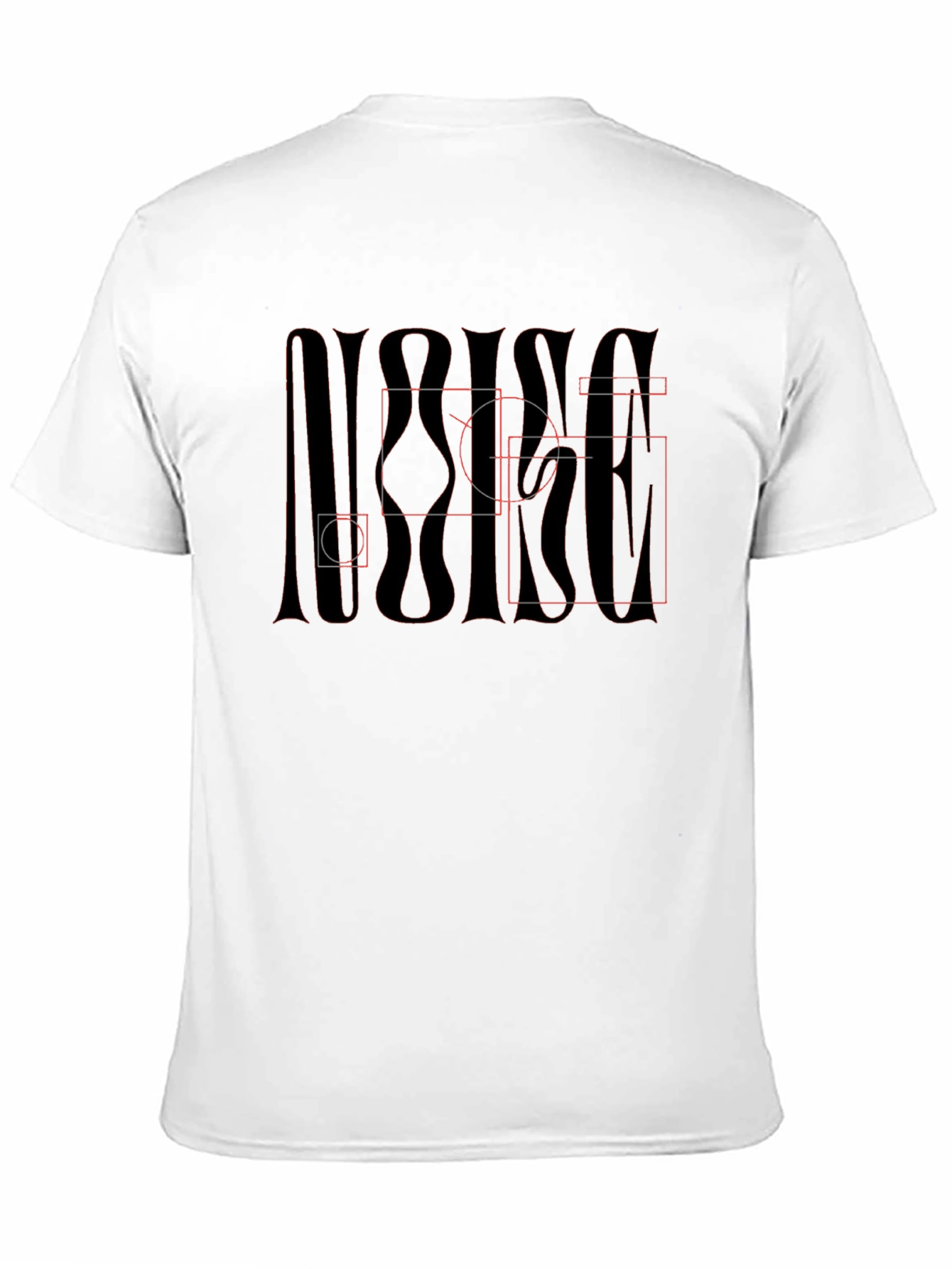 Abstract Graphic Tee - Mens Black Cotton T-Shirt