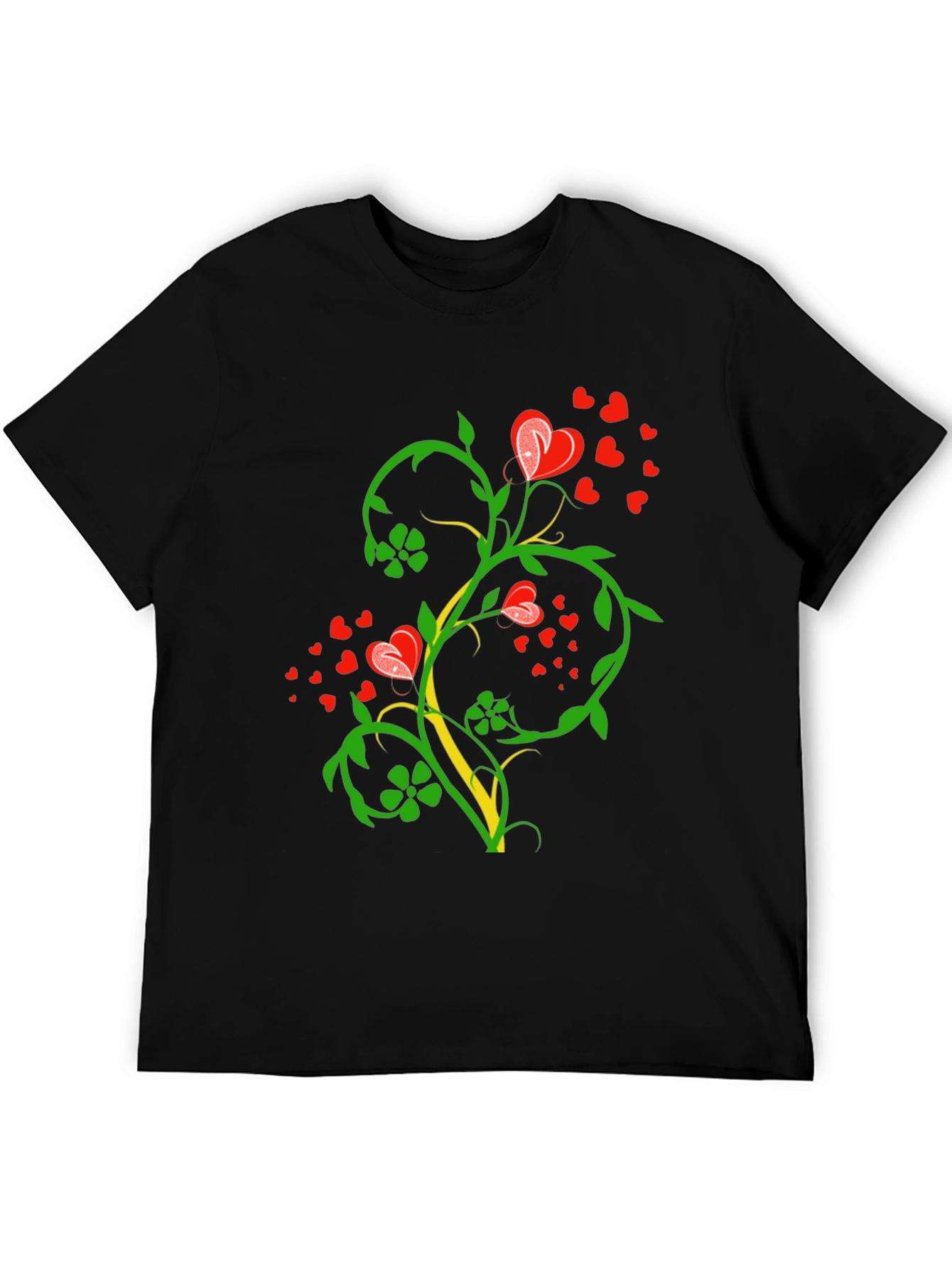 Heart Vine Black Tee