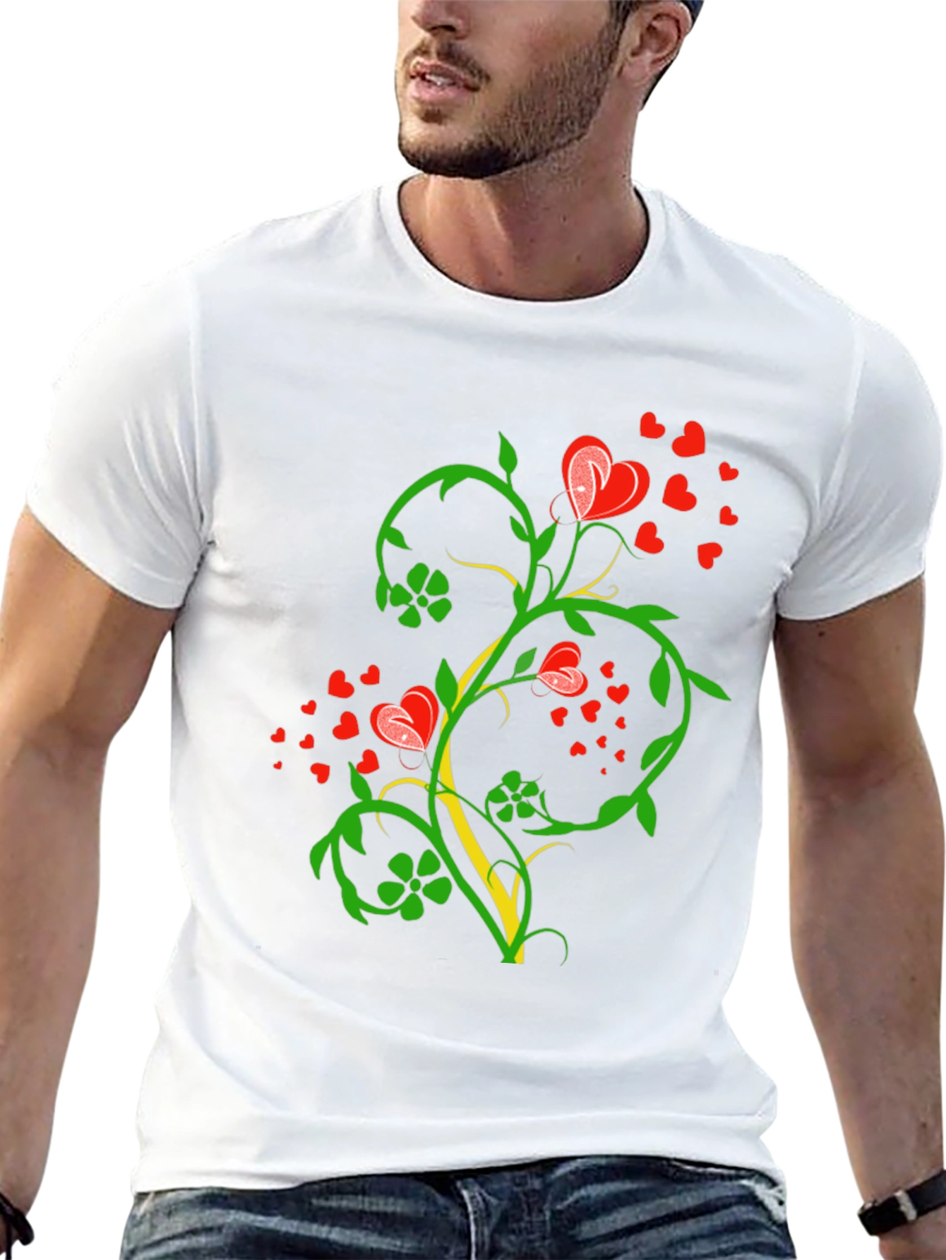 Heart Vine Black Tee
