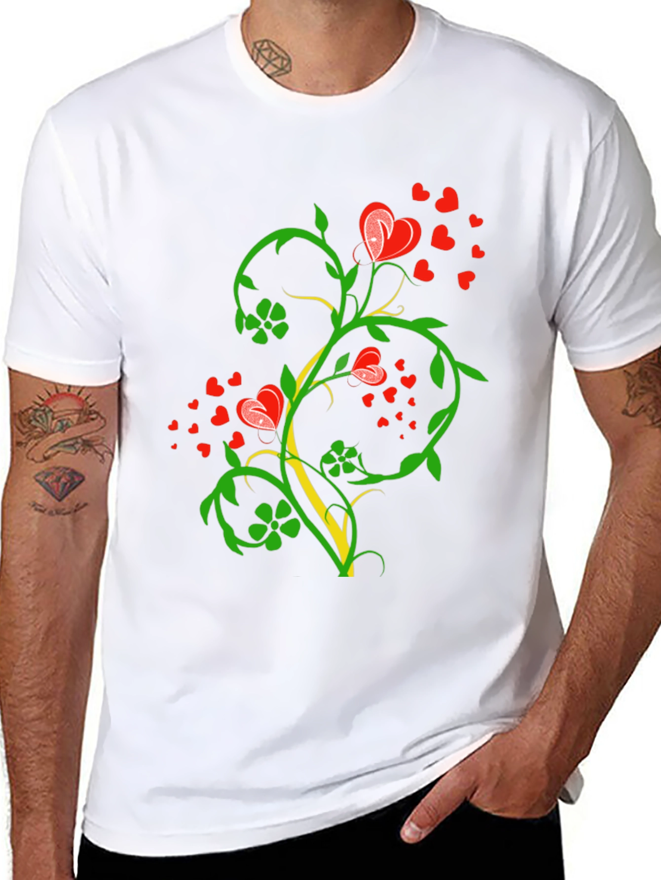 Heart Vine Black Tee