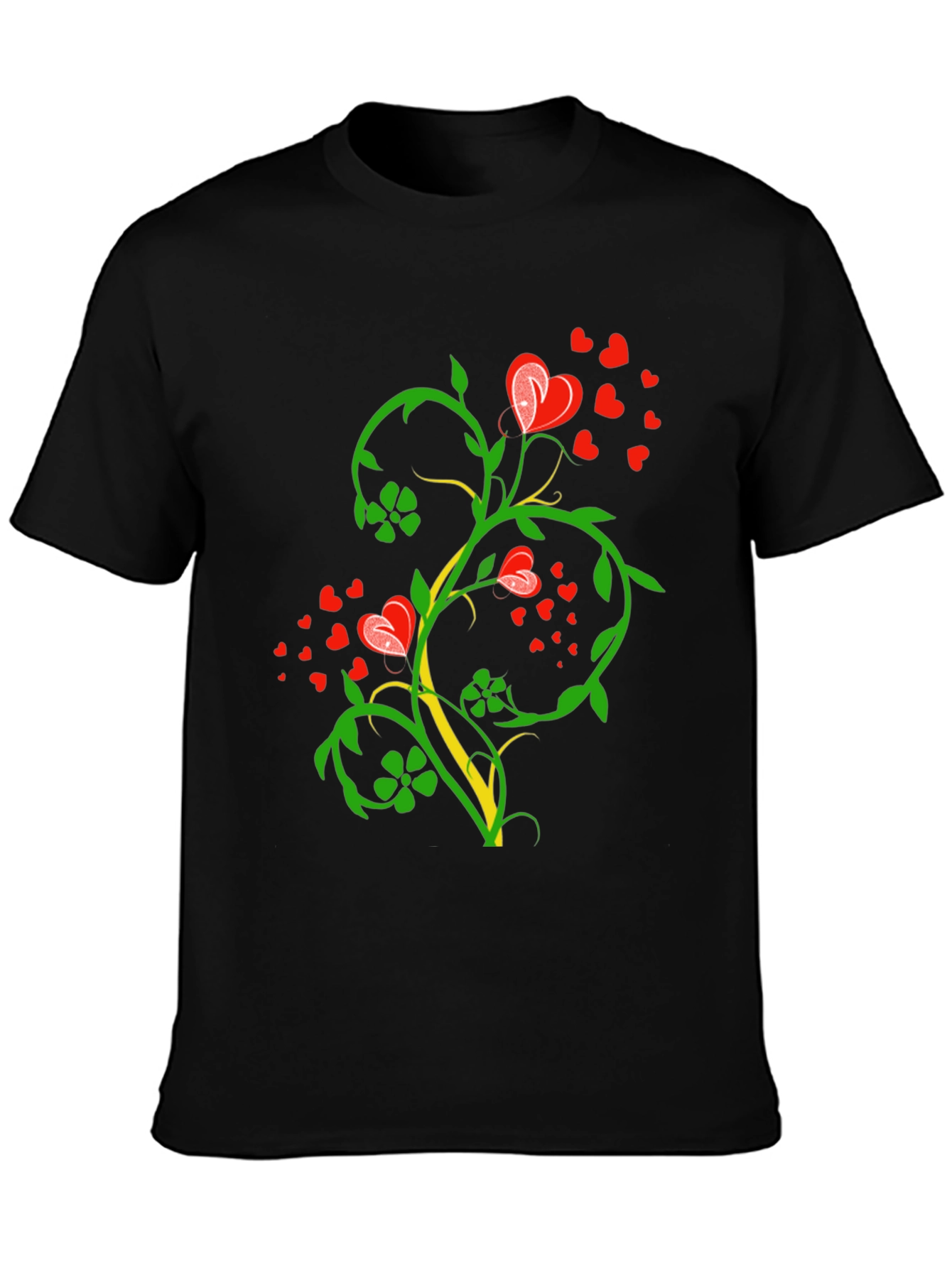 Heart Vine Black Tee