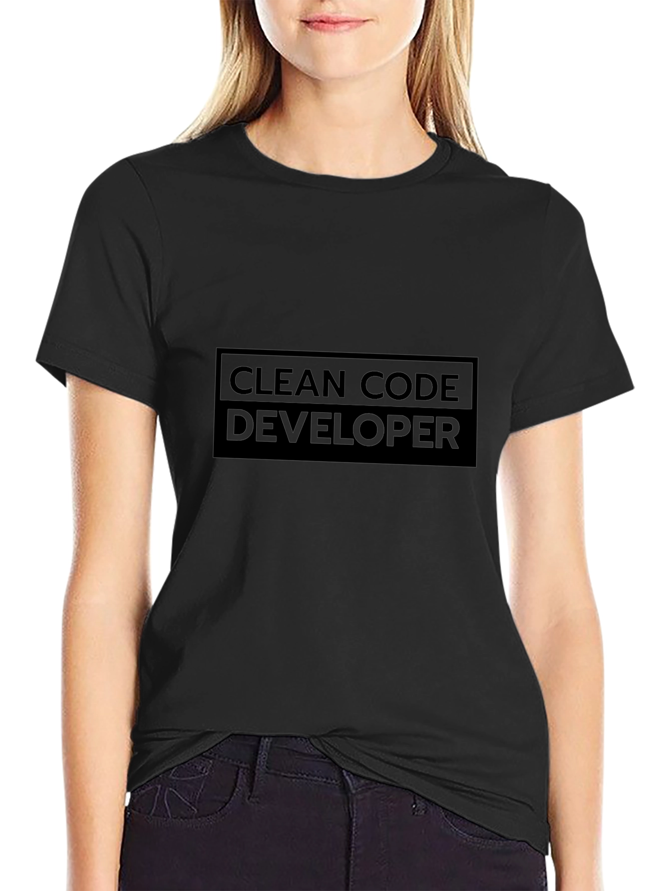 Clean Code Developer T-Shirt - Black Programmer Tee